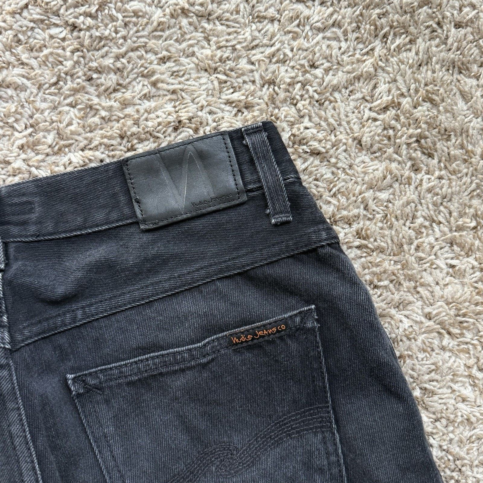 Nudie Jeans Nudie Jeans Grim Tim Dry Black Selvedge Denim Jeans 30x30 Size US 30 / EU 46 - 11 Thumbnail