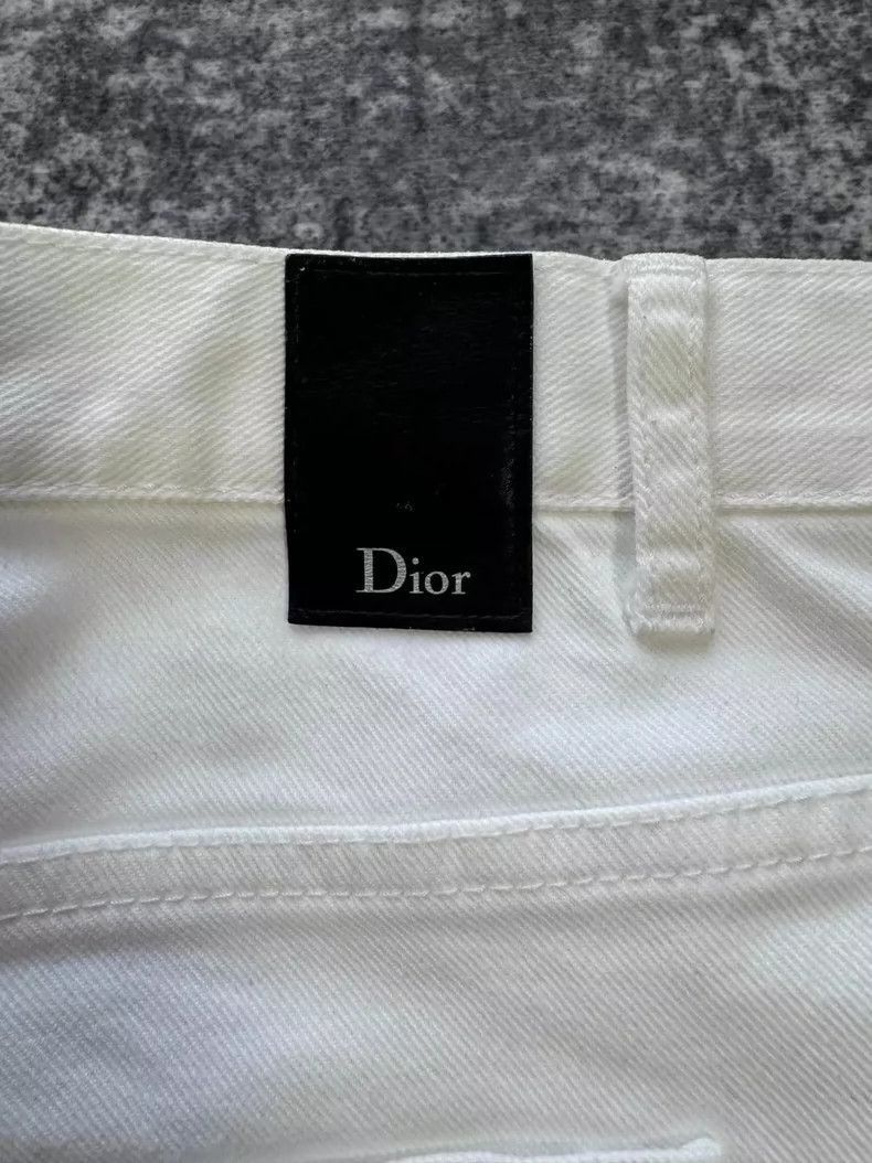 Dior Dior White Denim Pants Size 33-2505 Size US 33 - 2 Thumbnail