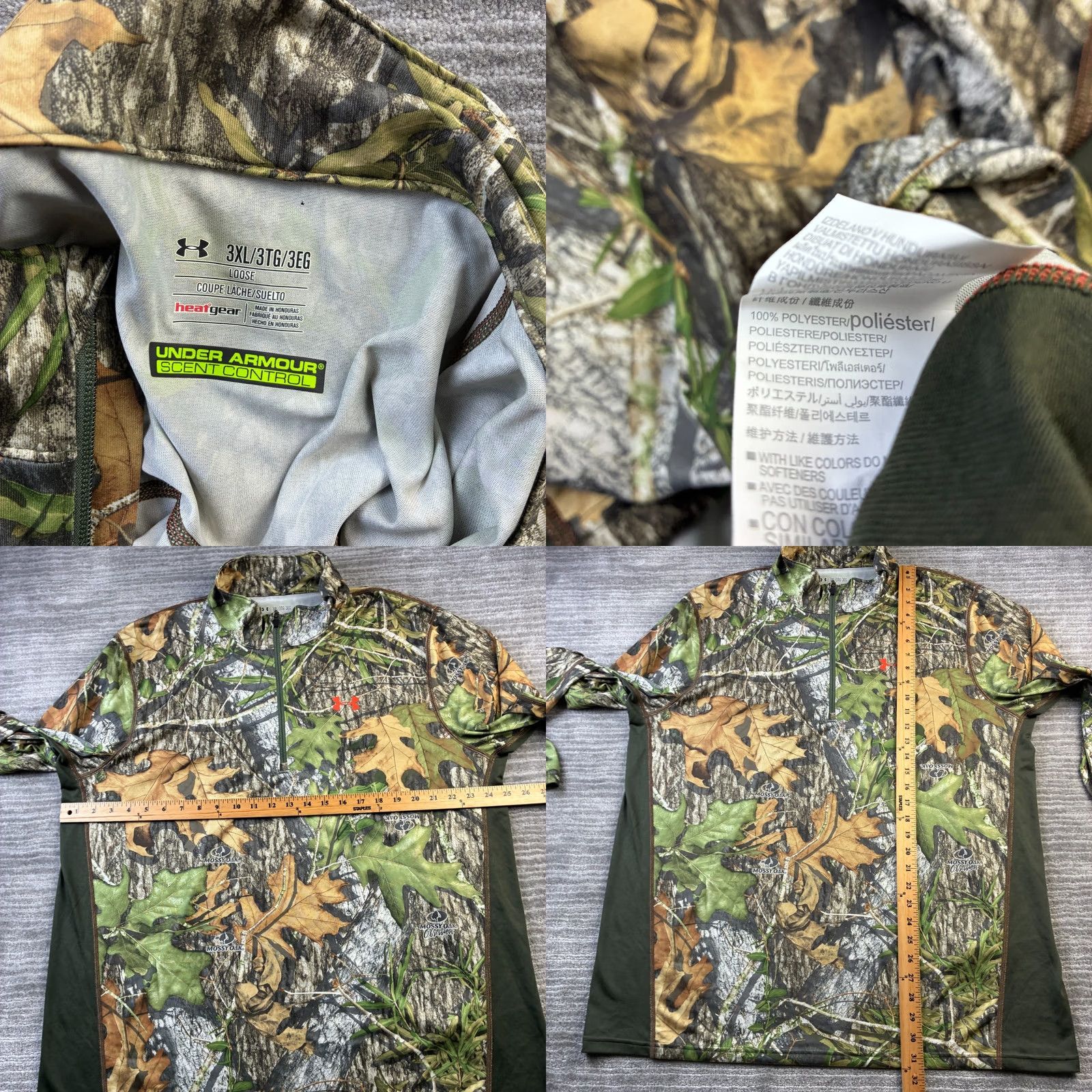 Under Armour Under Armour Sweater Mens 3XL XXXL Scent Control Camo Hunting Heatgear Size US XXL / EU 58 / 5 - 8 Thumbnail