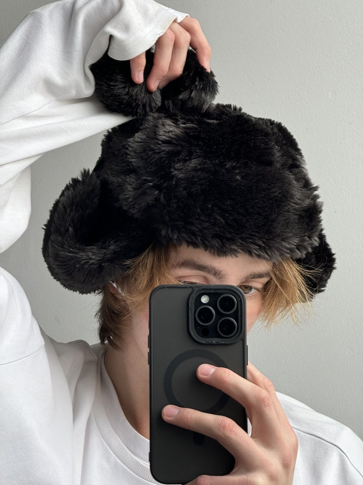Hysteric Glamour × Japanese Brand Vintage fuzzy mohair japanese ushanka hat avant garde Size ONE SIZE - 1 Thumbnail