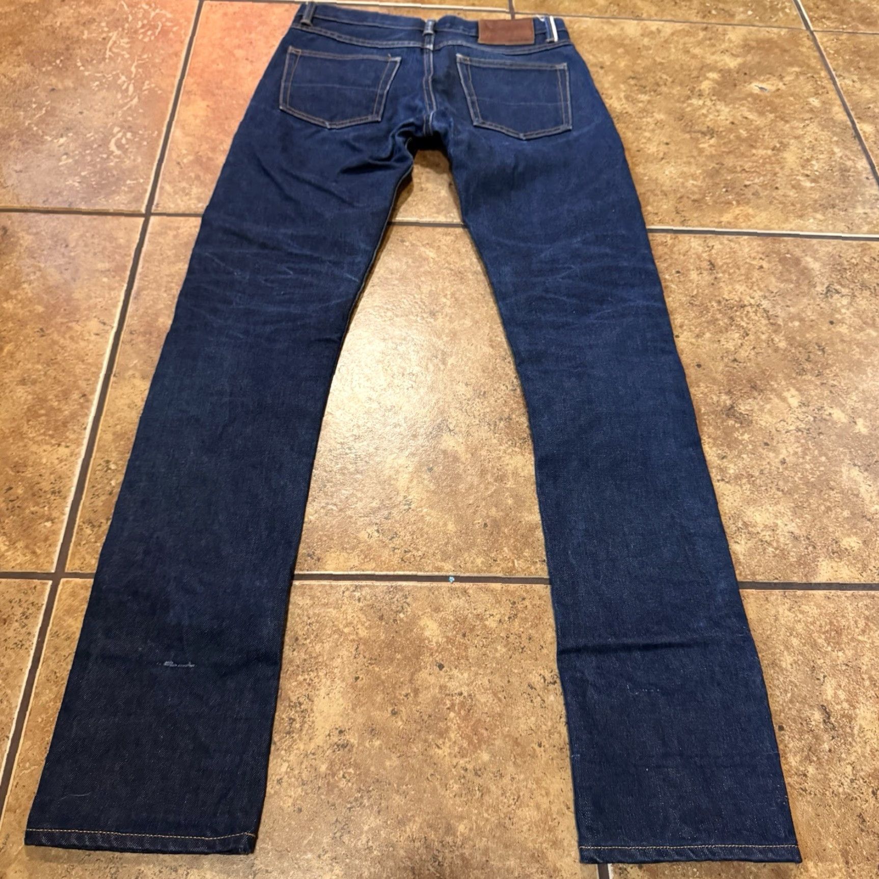 Gustin GUSTIN Jeans Slim Denim 31x34 Selvedge Califormia Raw Dark Blue Wash 90s Mens Slim Fit Women? Size US 31 - 3 Thumbnail