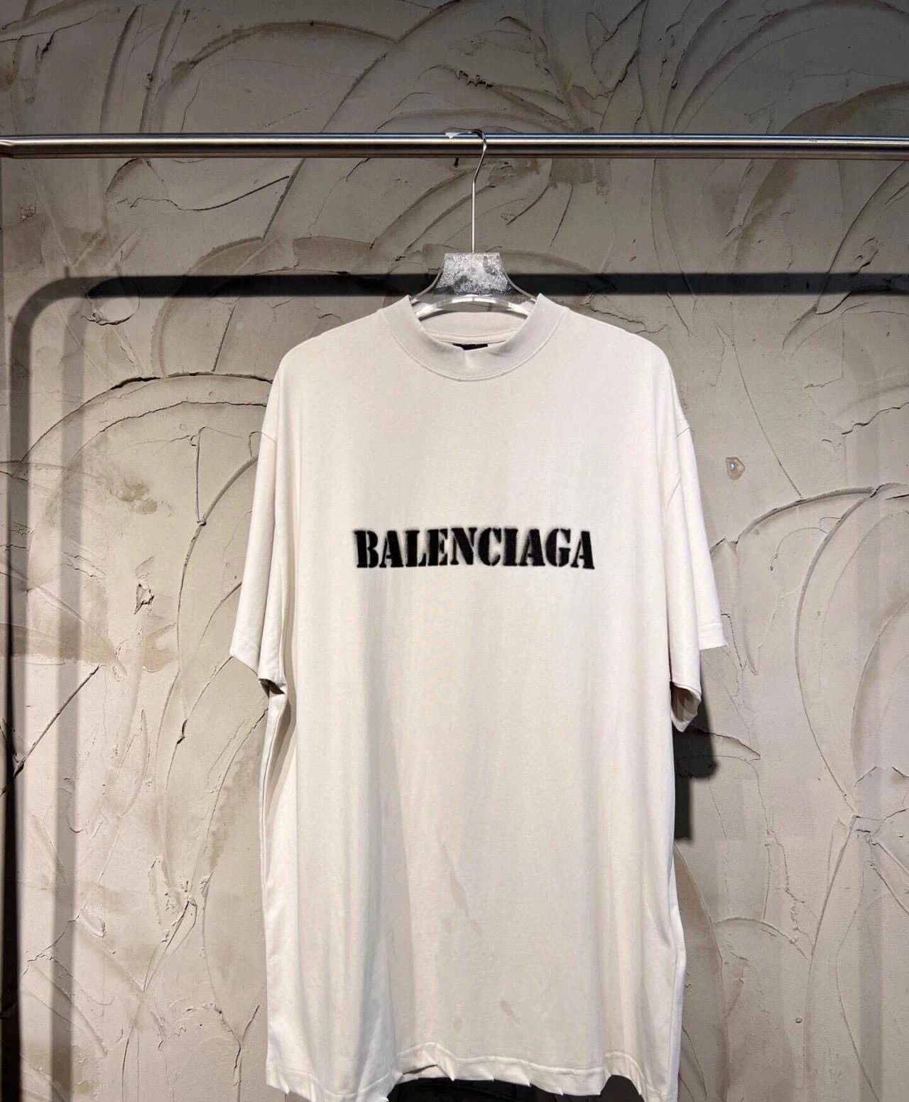 Balenciaga Balenciaga SS24 Mirror Logo Destroyed T-Shirt | Grailed