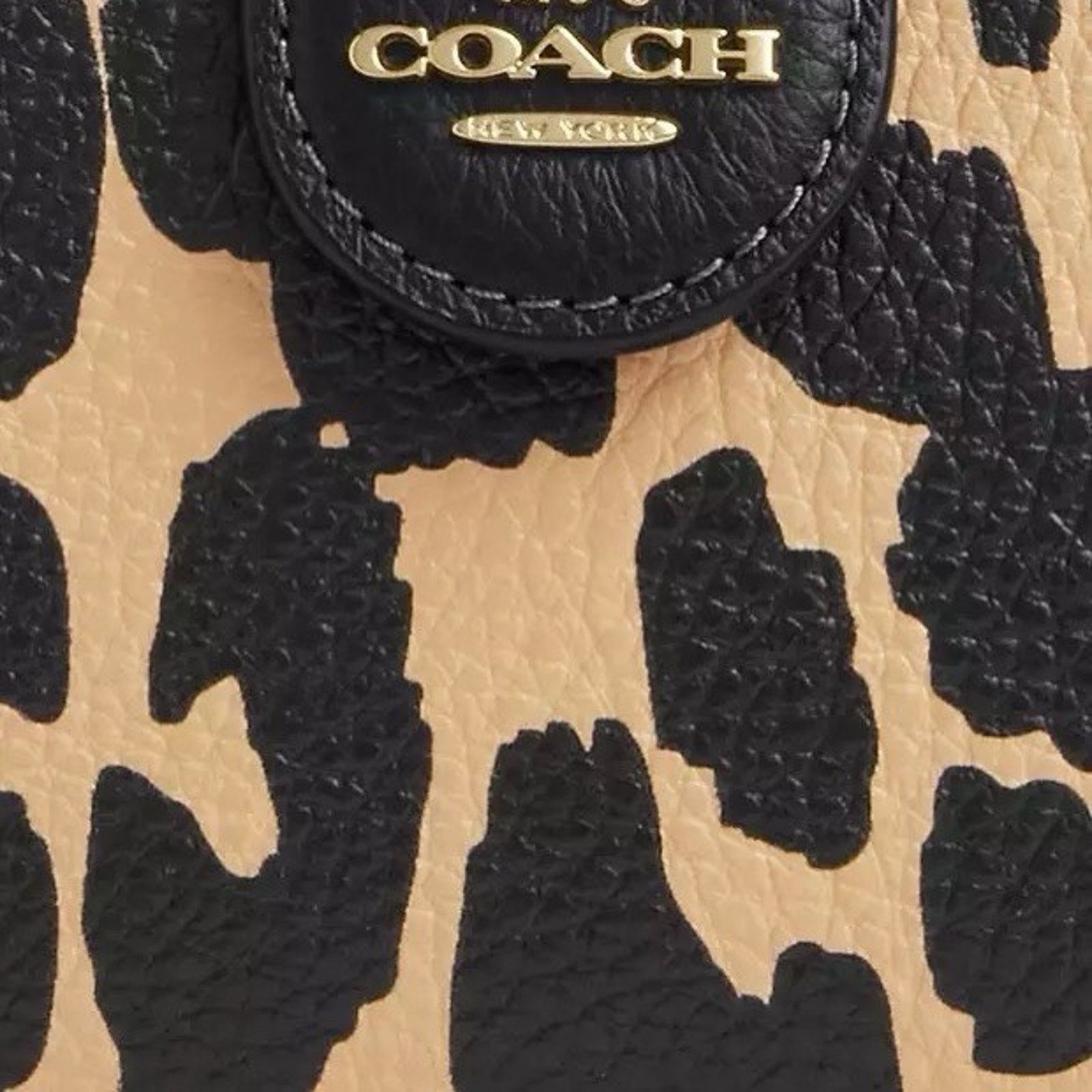 Coach NWT Coach Medium Corner Zip Wallet Gold/Leopard CBT25 Size ONE SIZE - 7 Thumbnail