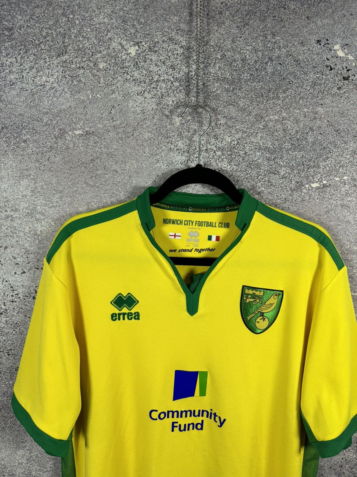 Errea × Vintage Vintage Norwich City 2016/17 Errea Soccer Jersey Blokcore Size US XXL / EU 58 / 5 - 3 Thumbnail