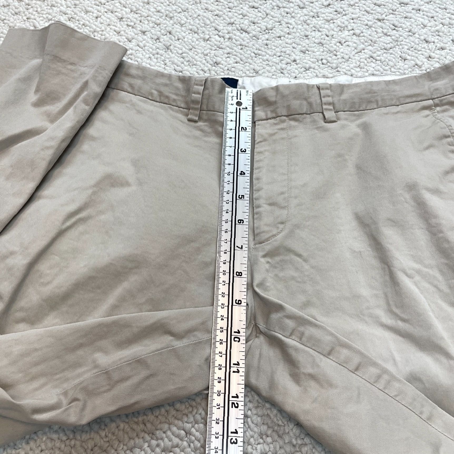 J.Crew J.Crew Mens 33 x 32 Chino Pants Beige Khaki Straight Cotton Slacks Pockets Flex Size US 33 - 4 Thumbnail