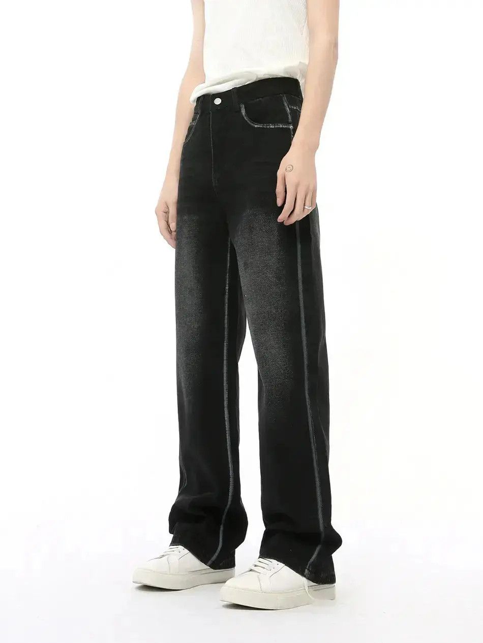 Japanese Brand Retro loose straight leg high street jeans Size US 32 / EU 48 - 1 Thumbnail