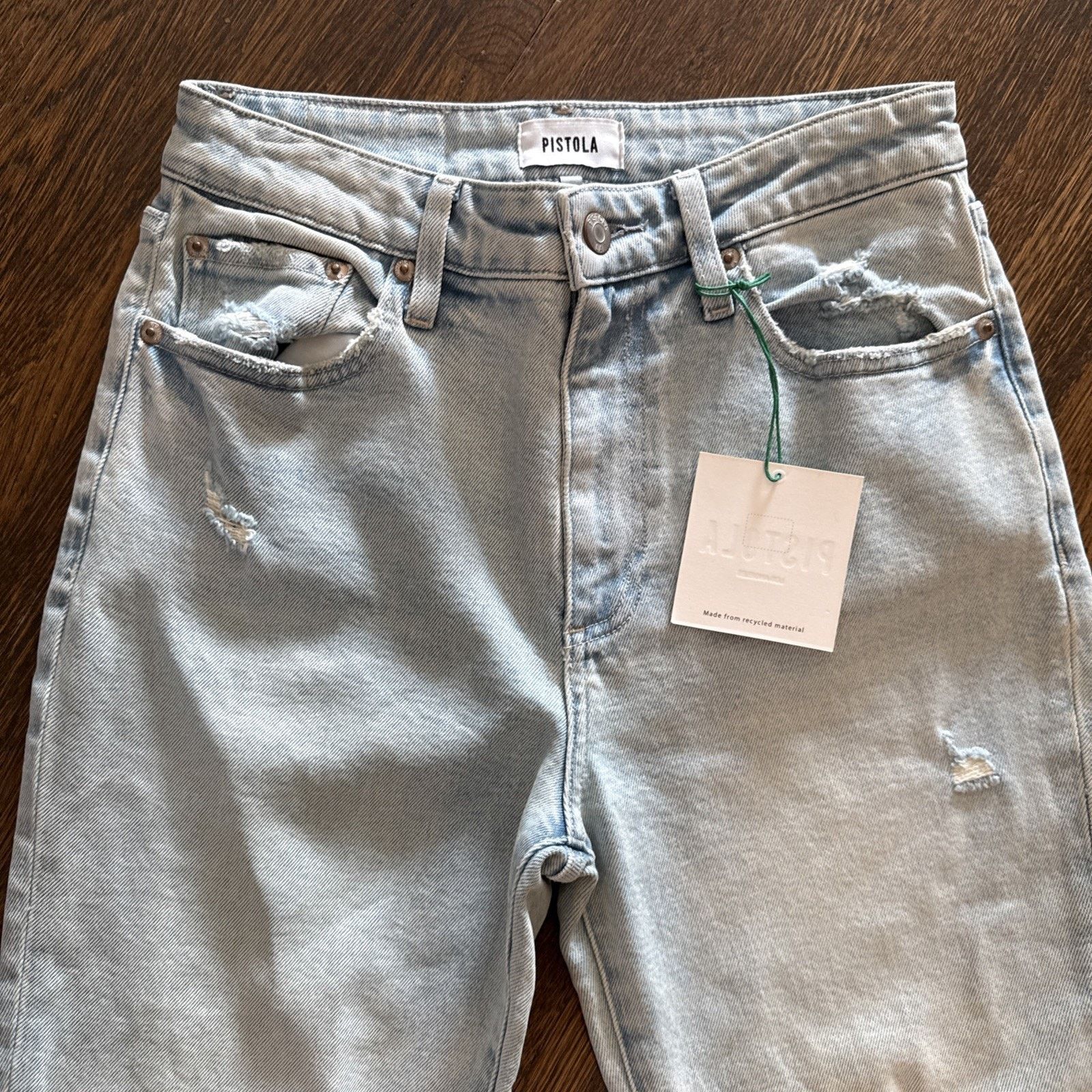 Pistola Pistola Charlie Straight Leg Jeans High Rise Distressed Hem Size 26" / US 2 / IT 38 - 8 Thumbnail