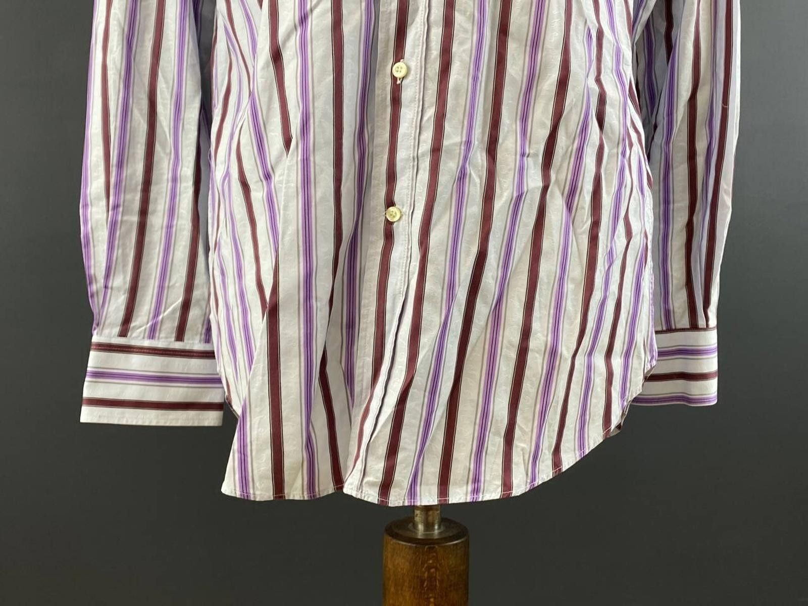 Etro Etro Milano White Stripe Button Down Shirt Size 41 Size US M / EU 48-50 / 2 - 4 Thumbnail