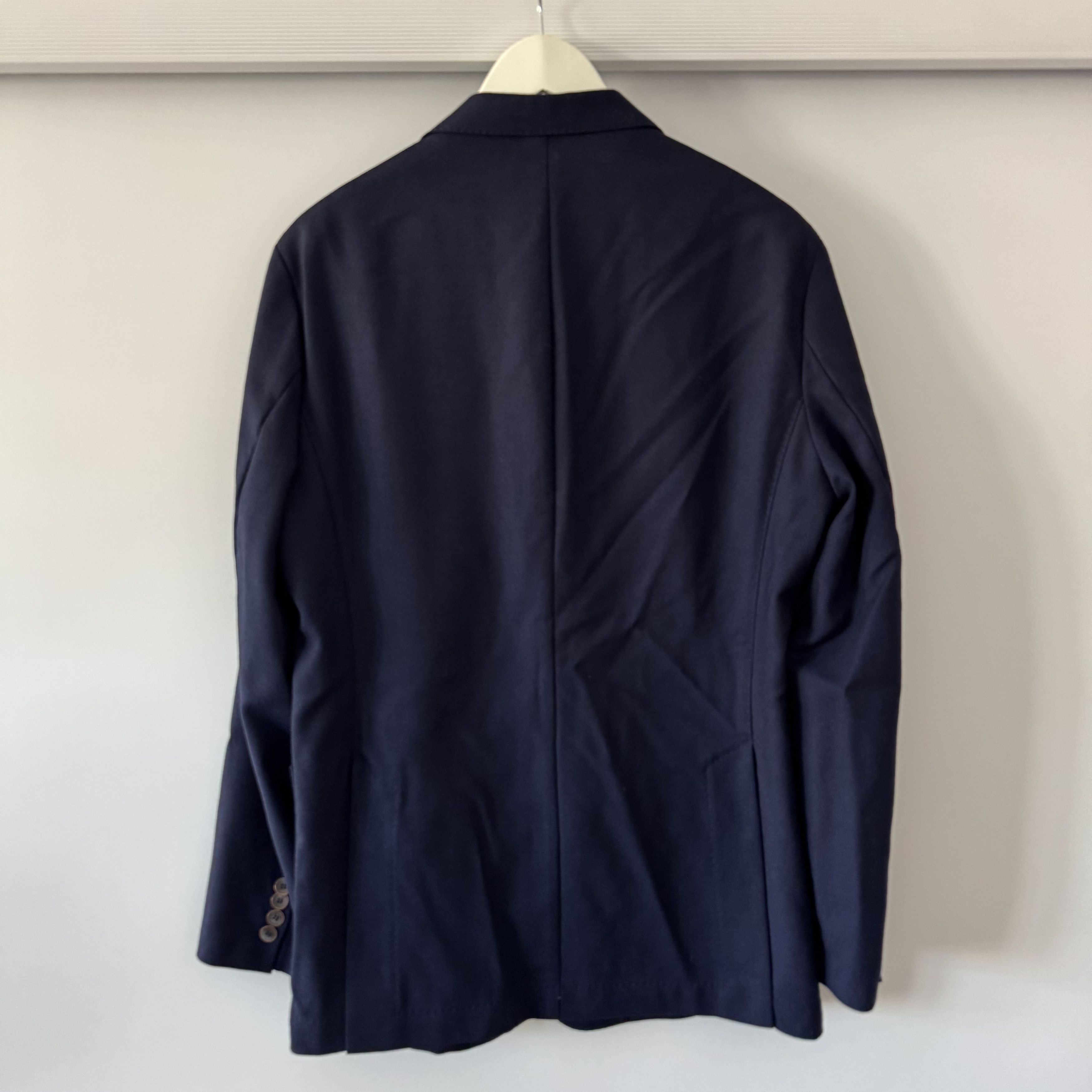 Oscar Jacobson Men's Oscar Jacobson Einar Navy Blue Wool Blazer Size 54 Size 54R - 3 Thumbnail