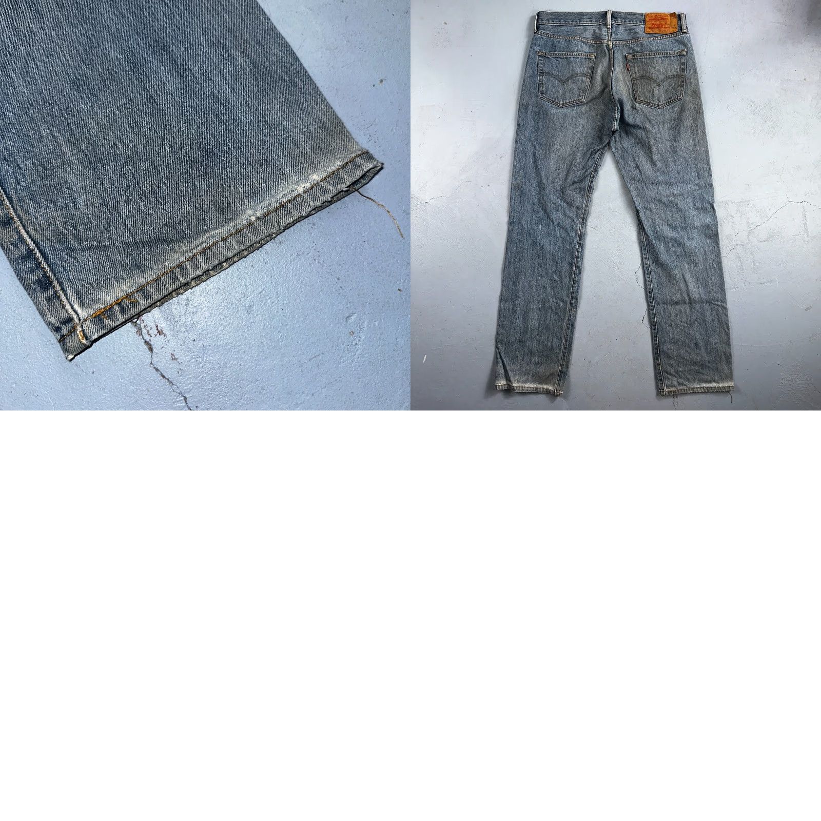 Levi's Levi's 501 Vintage Straight Jeans Blue Light Wash 35x34 Men Regular 90s 501 Series Comfort Jeans Size US 35 - 11 Thumbnail