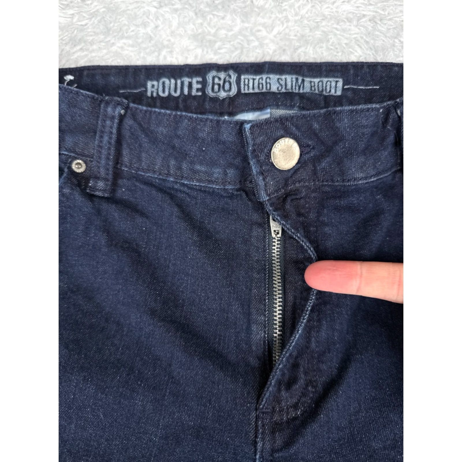 Route 66 VINTAGE Route 66 Jeans Womens 32 Blue Denim Dark Wash Slim Bootcut Mid Rise Cotton 32x30 Jeans Women Slim Bootcut 32 Blue Denim Dark Wash Size 24" / US 00 / IT 34 - 5 Thumbnail
