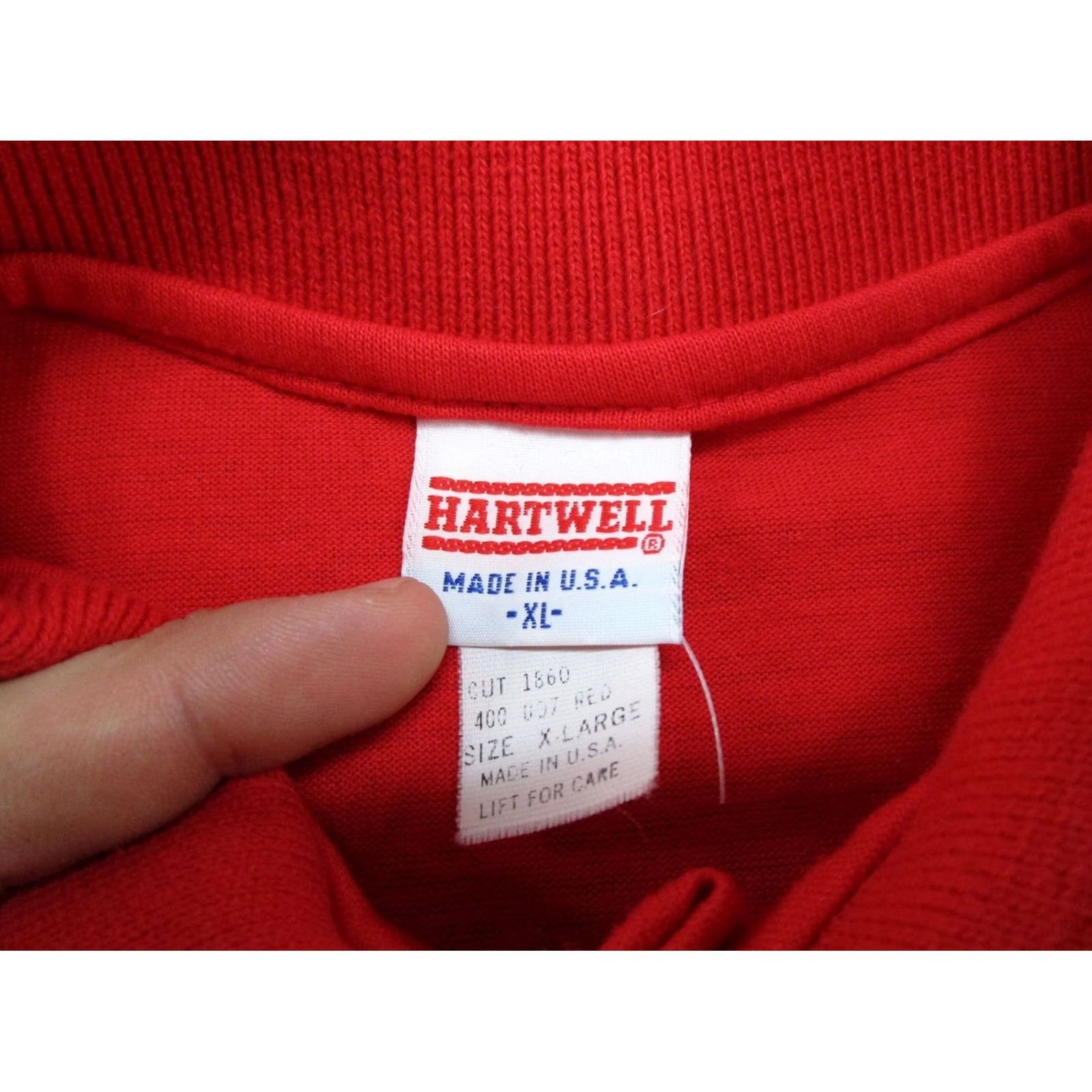 Vintage VINTAGE Hartwell Polo Shirt XL Red 90s Logo Embroidered Casual Size US XL / EU 56 / 4 - 3 Thumbnail