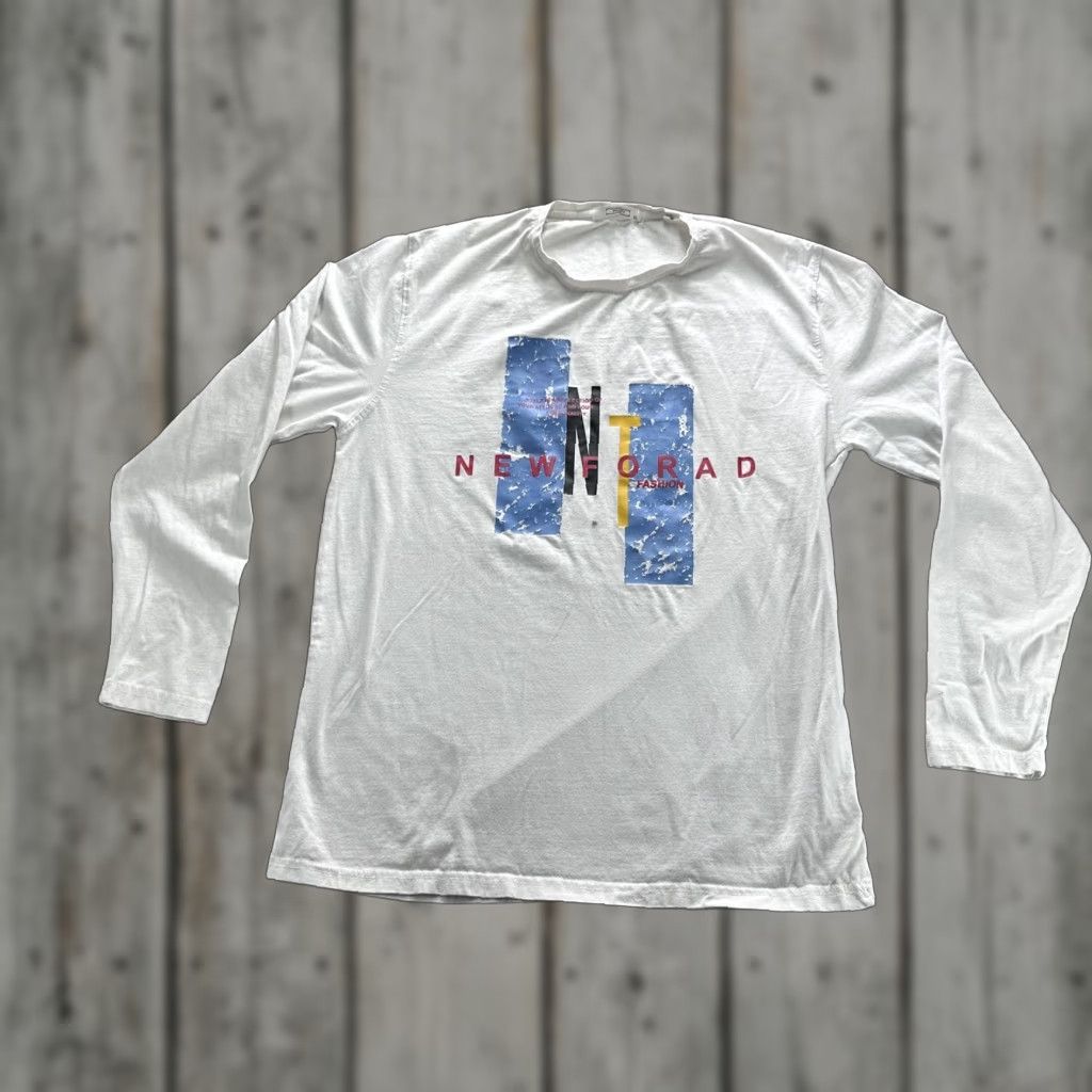 Vintage PROFY Shirt Mens XL White Long Sleeve Graphic Print Crew Neck T-Shirt Streetwear Size US XL / EU 56 / 4 - 1 Thumbnail