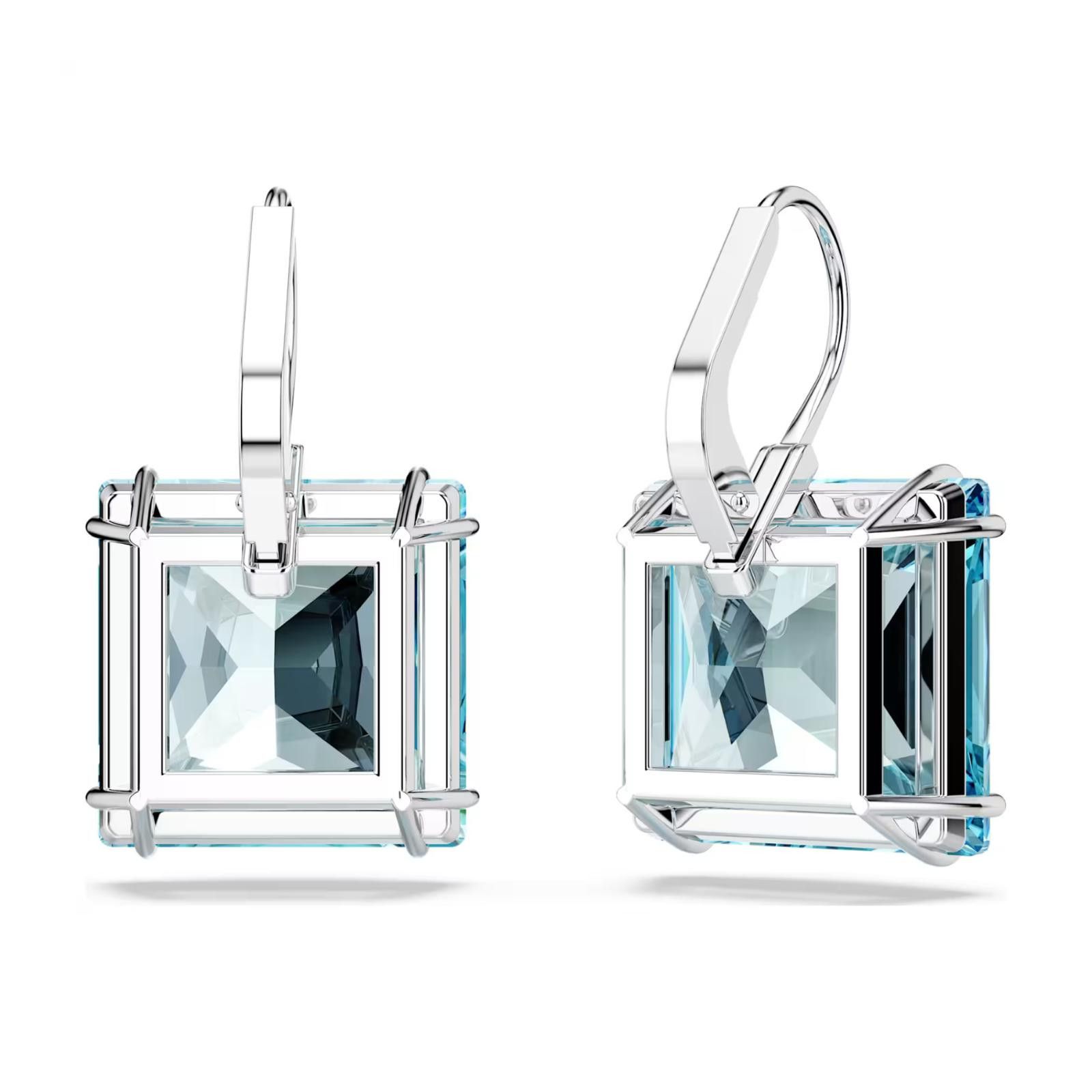 Swarovski Swarovski Silver-Tone Millenia Square Cut Drop Earrings Size ONE SIZE - 3 Thumbnail