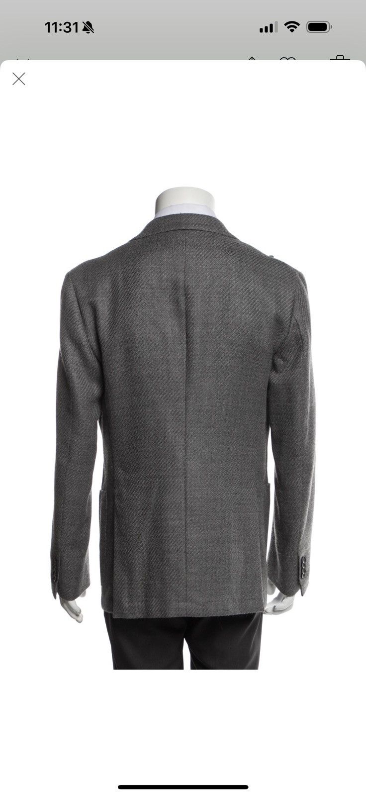 Suitsupply SUIT SUPPLY GREY DOUBLE BREAST BLAZER SIZE 40R Size 40R - 3 Thumbnail