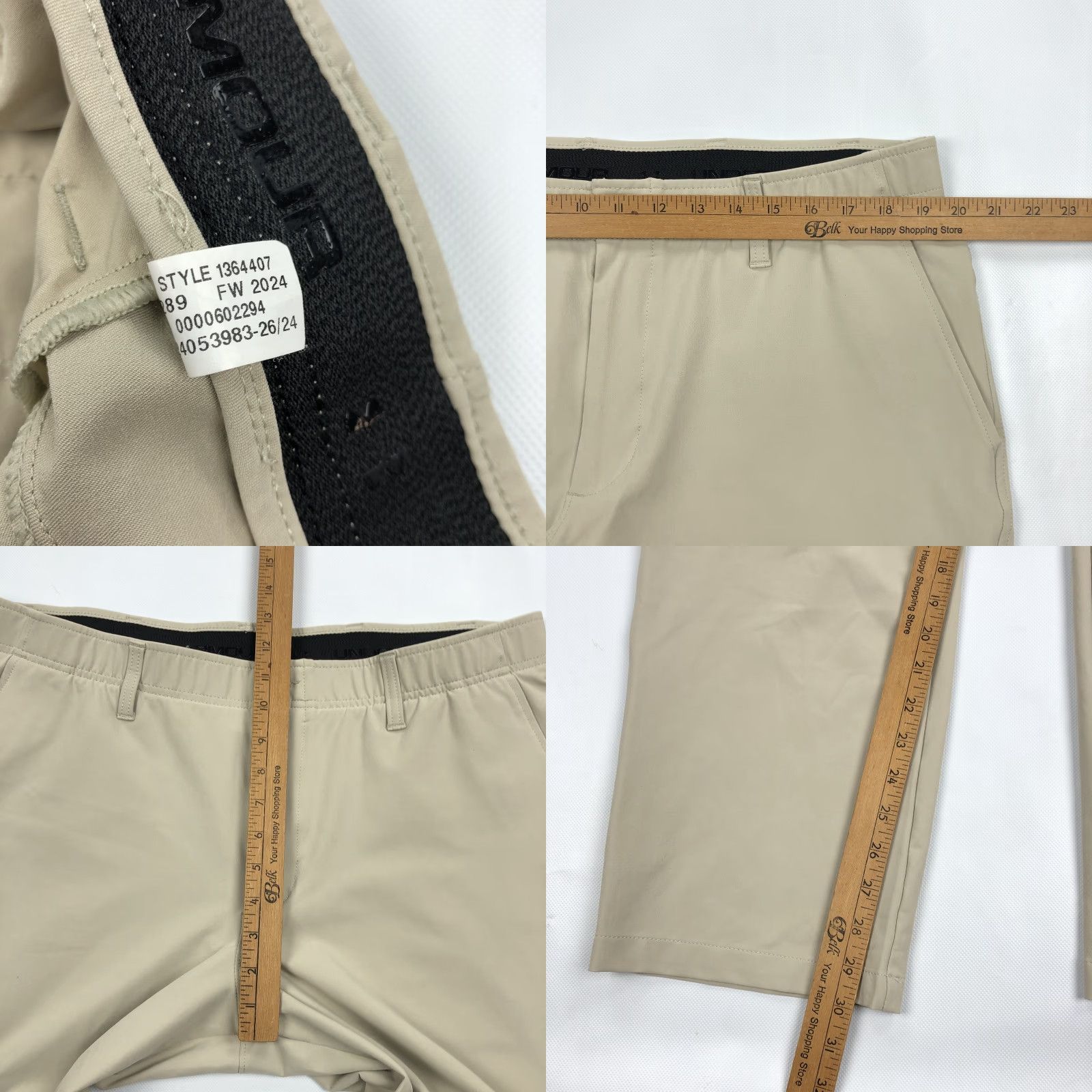 Under Armour Under Armour Men's Performance Golf Pants Khaki Tan 40x30 Regular Straight Leg Pants Mens Golf Pants Slant Pocket Logo Breathable Moisture Wicking Size US 40 / EU 56 - 8 Thumbnail