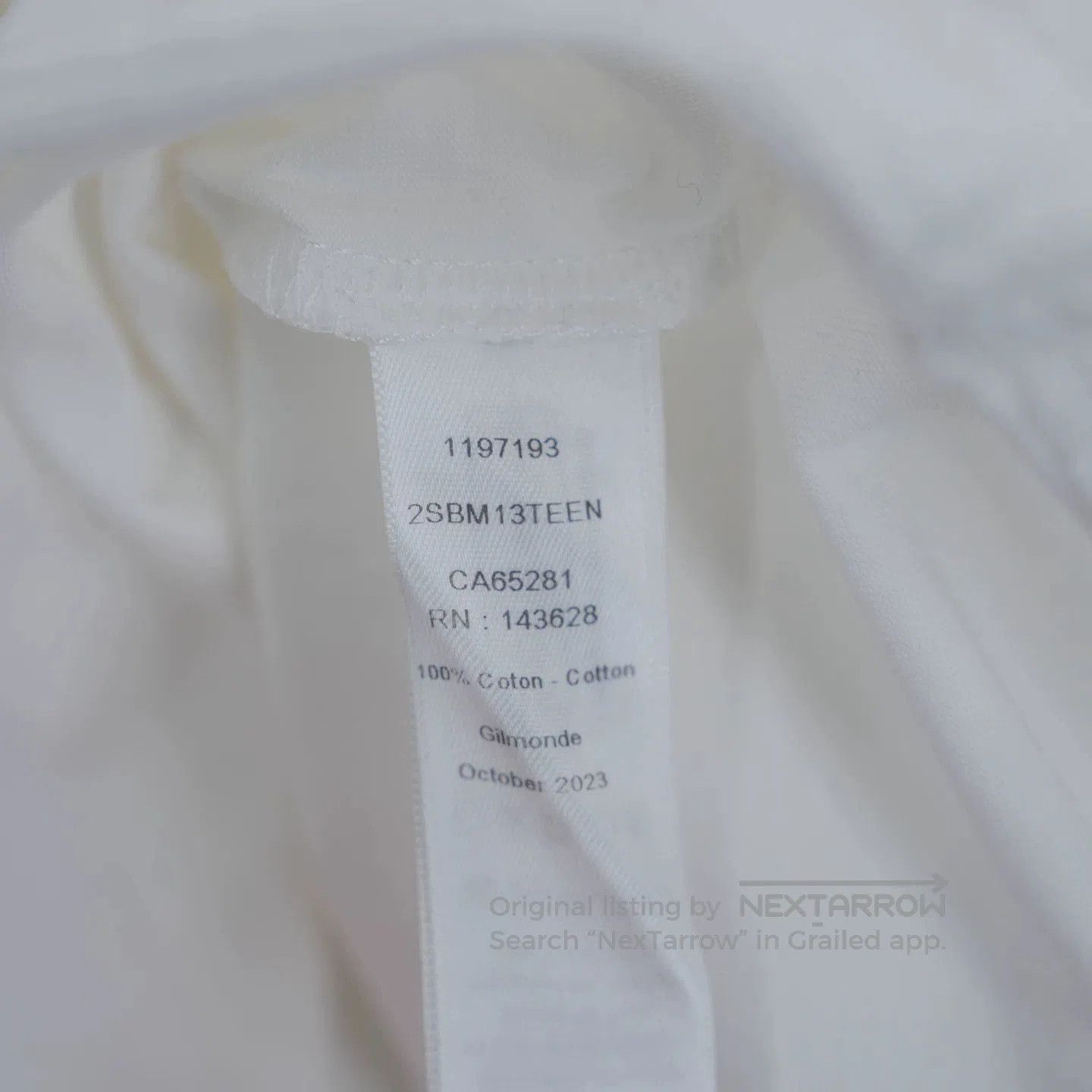 Dior Dior Ivory Cotton Short Sleeve Top. Size M / US 6-8 / IT 42-44 - 4 Thumbnail