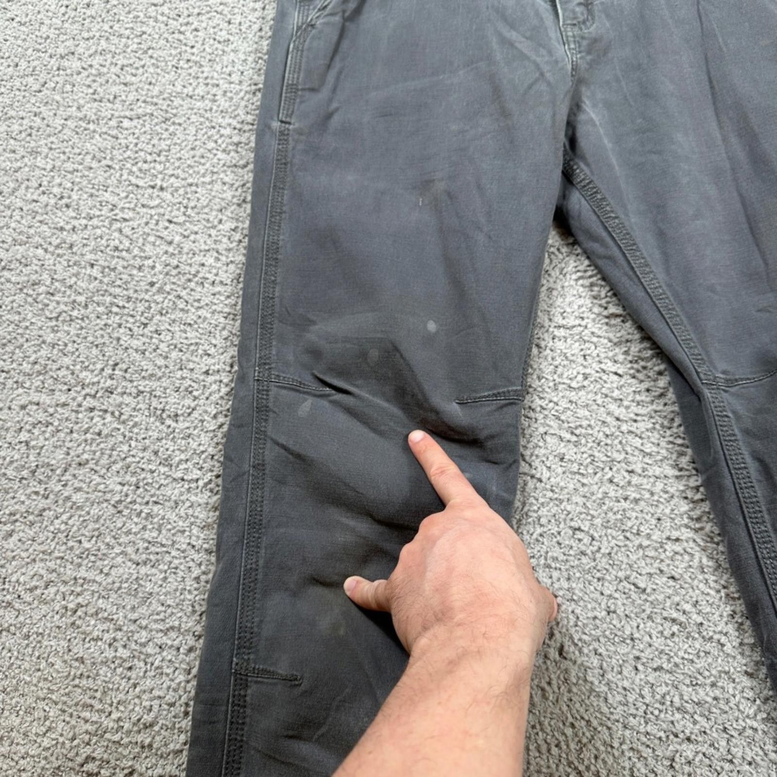 Carhartt Carhartt Mens 32x32 Straight Fit Work Pants Gray Cotton Size US 32 / EU 48 - 6 Thumbnail
