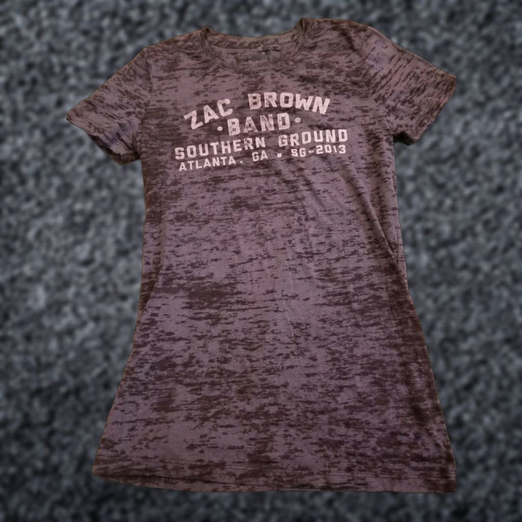 Vintage VINTAGE Zac Brown Band Southern Ground 2013 Atlanta T-Shirt Womens L Purple Shirt Adult Womens Brand Lucy Justice Goods Size L / US 10 / IT 46 - 1 Thumbnail