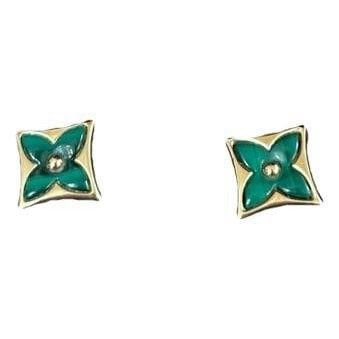 Louis Vuitton green yellow gold star blossom louis vuitton earrings Size ONE SIZE - 1 Thumbnail