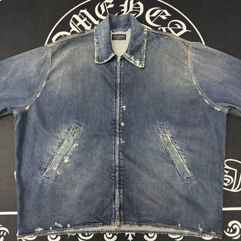 Balenciaga Balenciaga Zip Denim Jacket-yf Size US XS / EU 42 / 0 - 1 Thumbnail