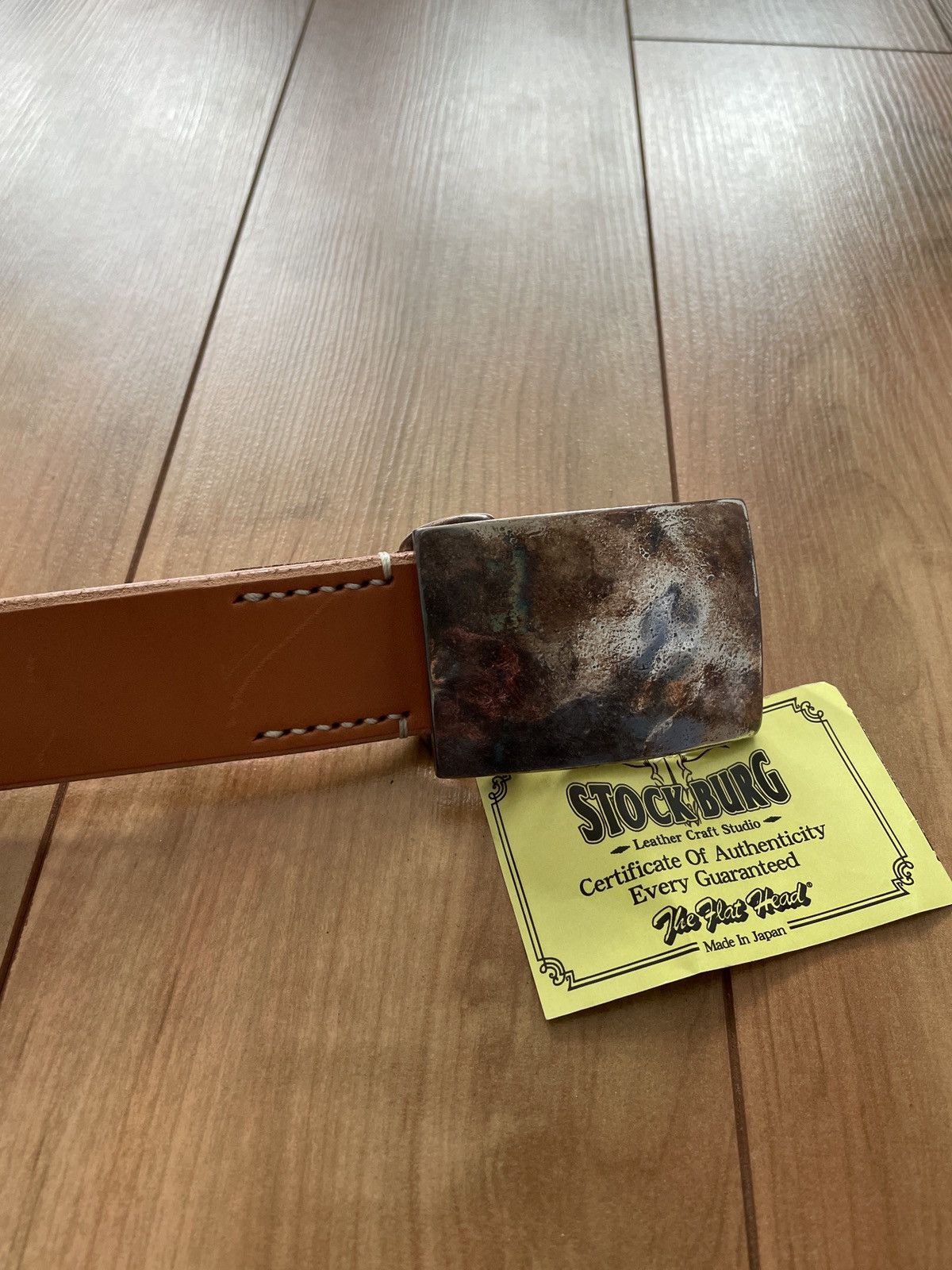 The Flat Head Plate Buckle Belt Size 36 - 1 Thumbnail