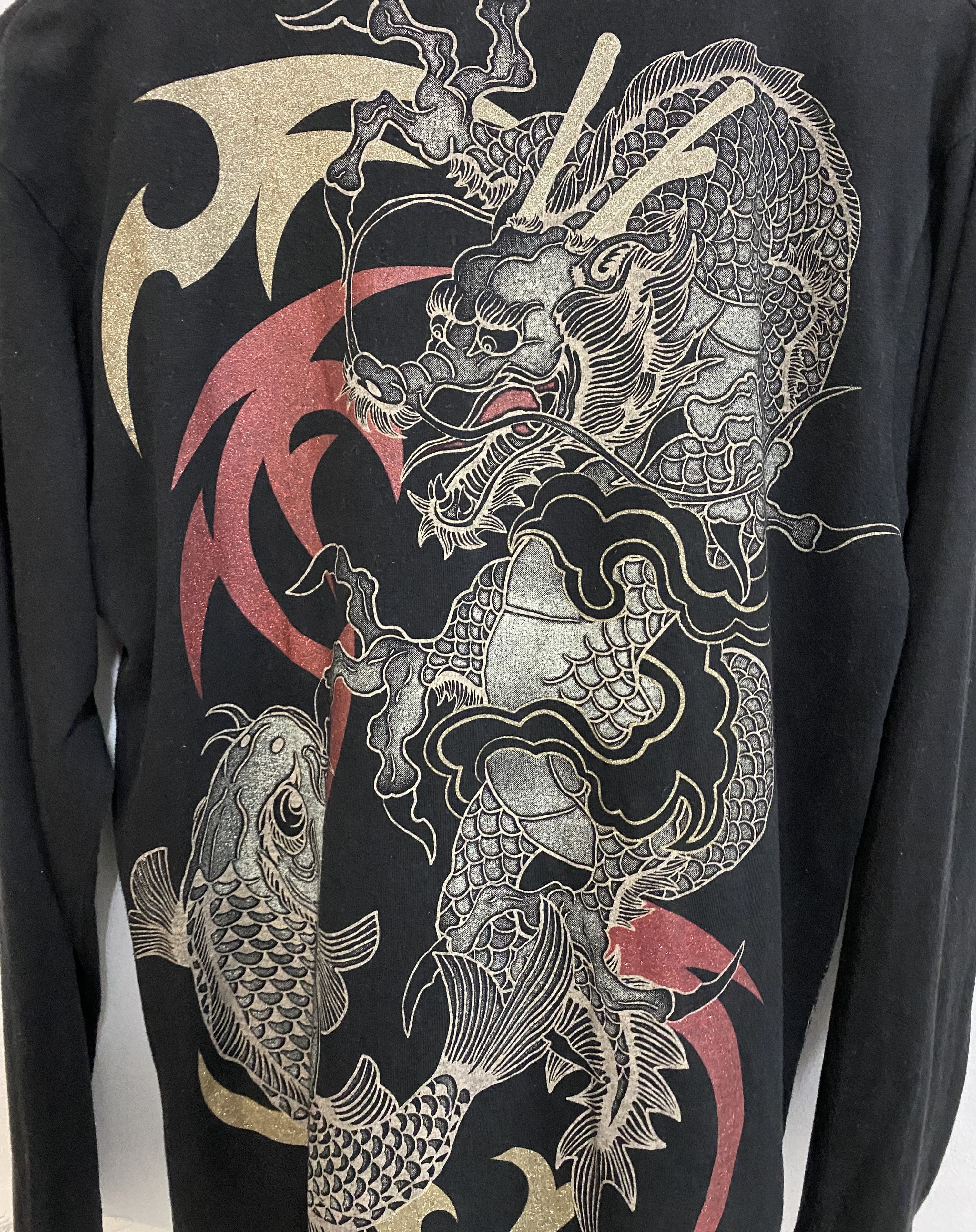 Japanese Brand Rare Vintage SUKAJAN JAPAN Dragon Koi Size US M / EU 48-50 / 2 - 4 Thumbnail