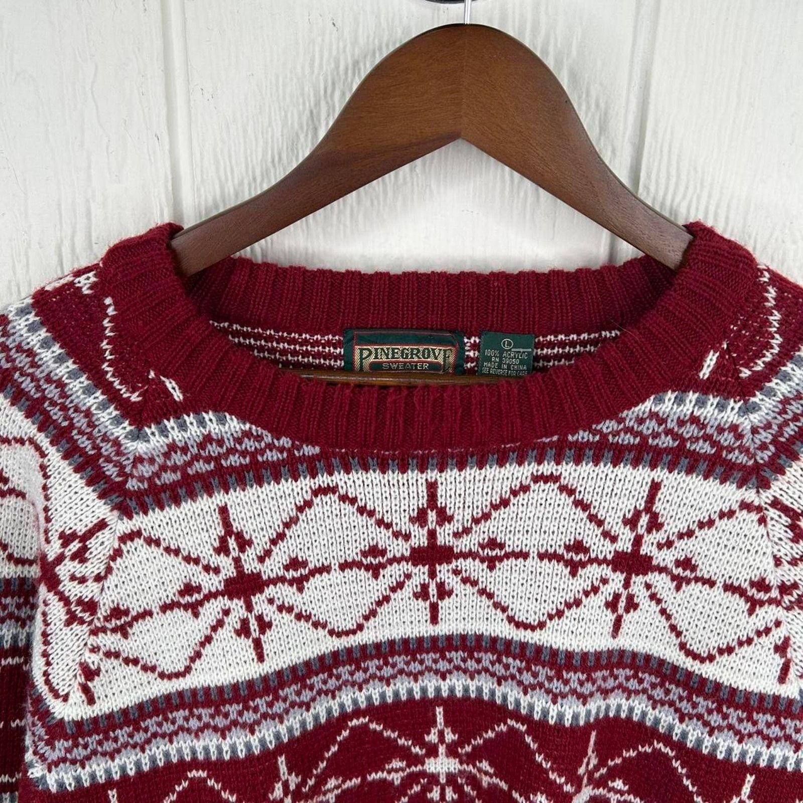 Other Vintage 90’s Red & White Snowflake Style Sweater Size Large Size US L / EU 52-54 / 3 - 4 Thumbnail