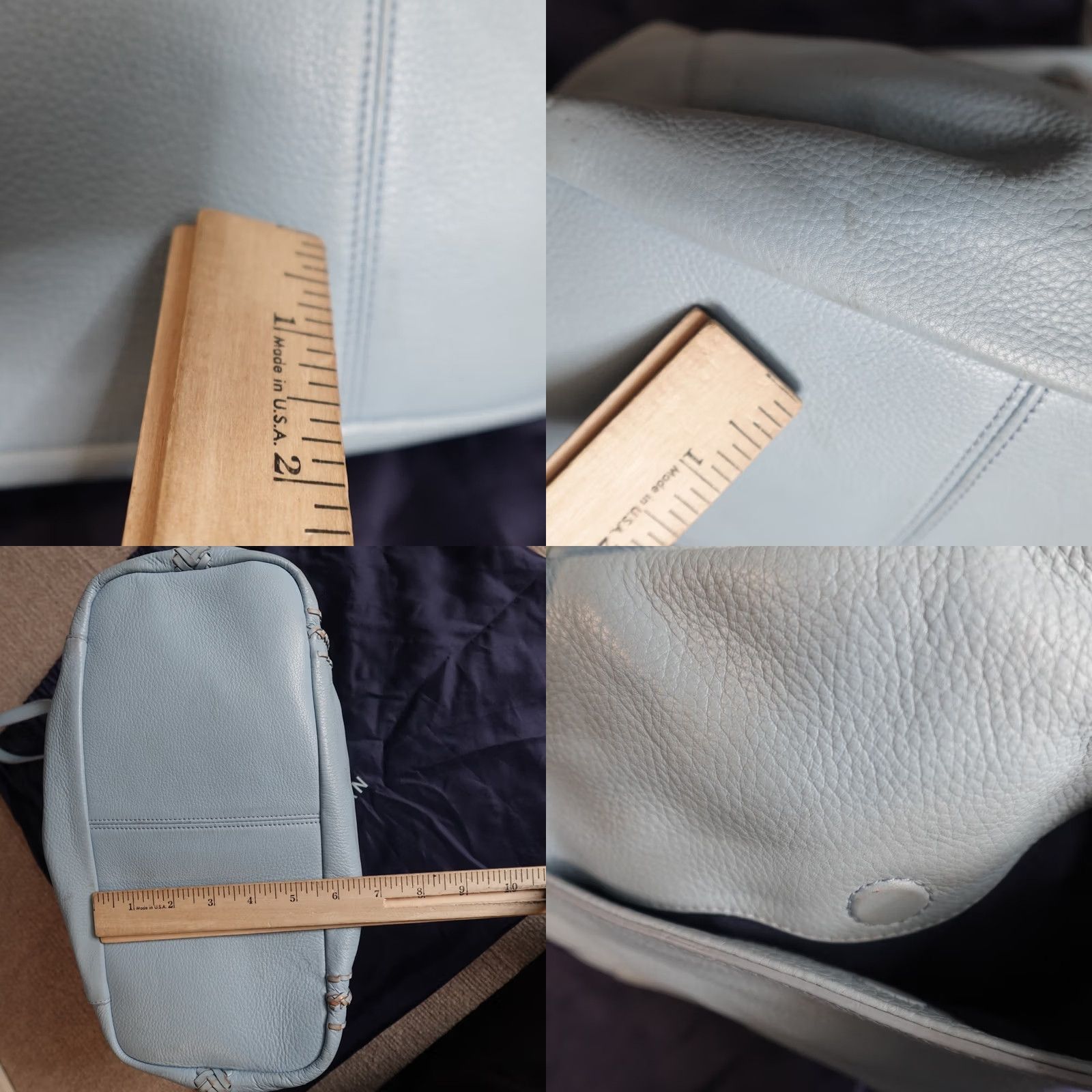 Cole Haan Cole Haan Womens Bag Crossbody Blue Leather Purse Lined Medium Size ONE SIZE - 9 Thumbnail