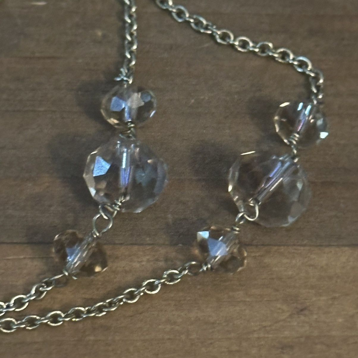 Other Gold tone layered station crystal chain necklace Size ONE SIZE - 3 Thumbnail