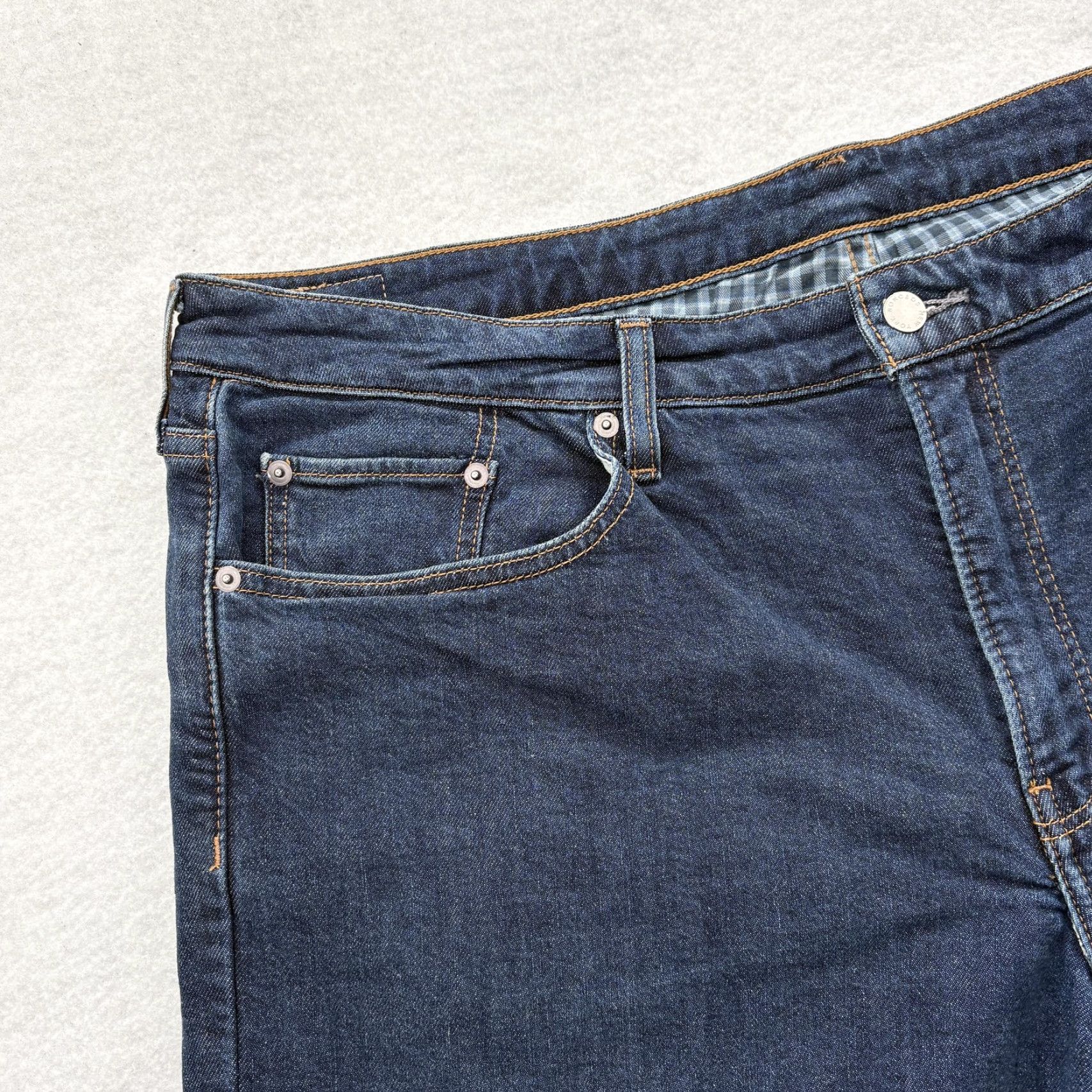 Bonobos Bonobos Jeans Mens 40x32 Athletic Fit Denim Blue Dark Wash Lined Pocket Zip Fly 5-Pocket Size US 40 / EU 56 - 3 Thumbnail