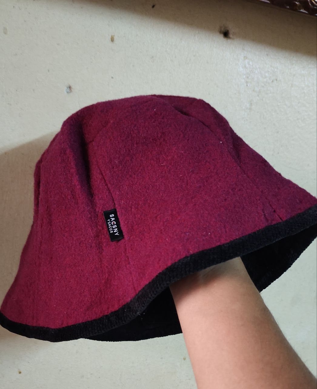 Yohji Yamamoto Yohji Yamamoto Y'saccs Y's Hat Maroon Size ONE SIZE - 1 Thumbnail