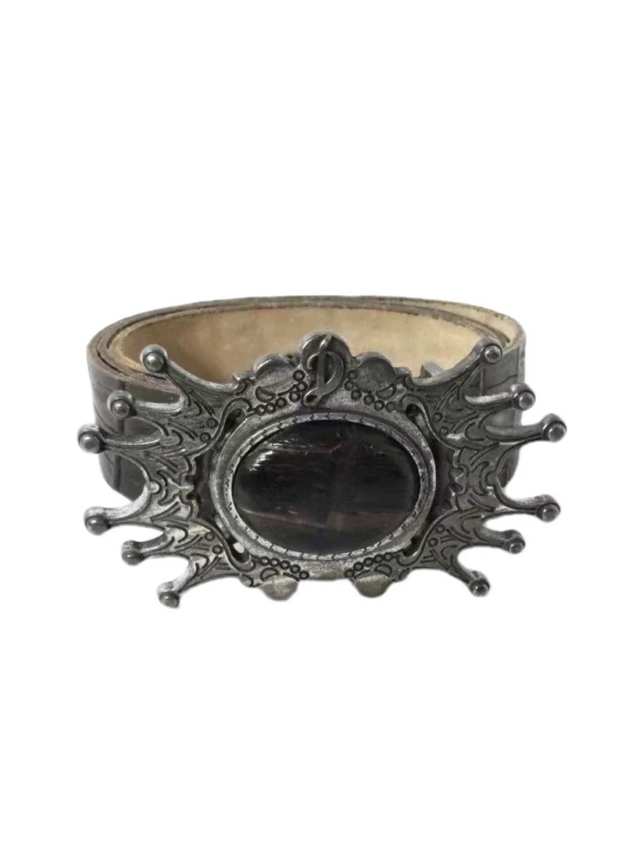 Diesel Diesel Vintage Spiked Metal Buckle Leather Waist Belt Size ONE SIZE - 6 Thumbnail