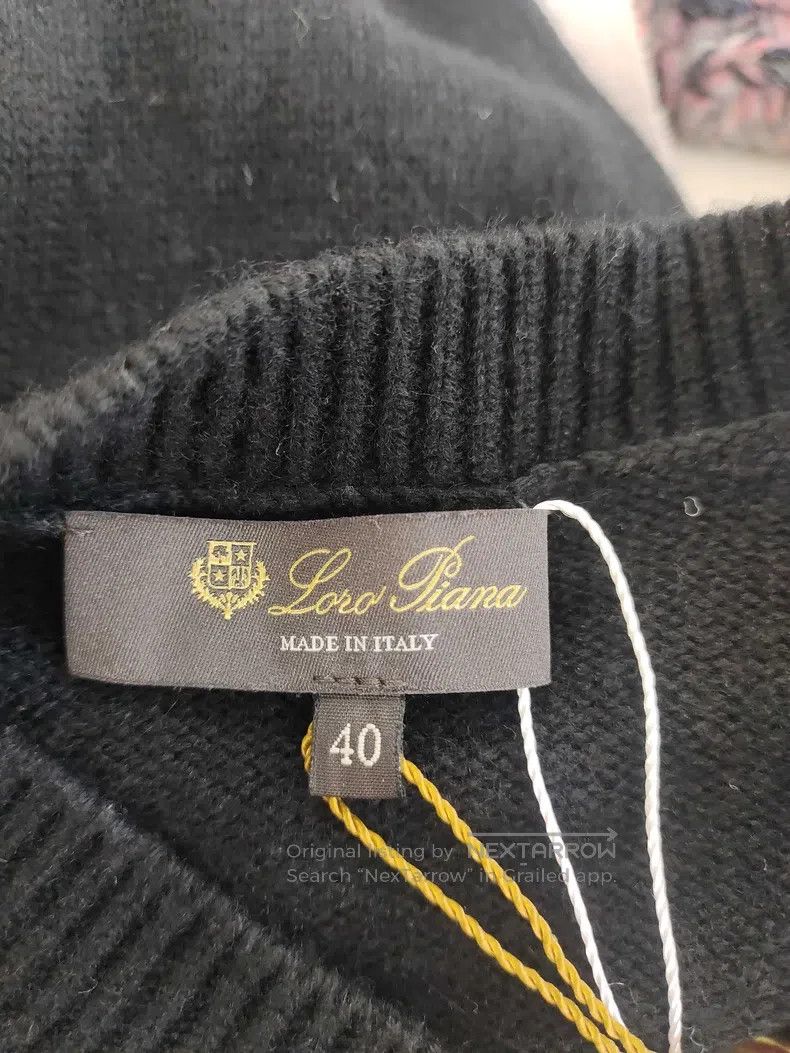 Loro Piana Loro Piana Black Irregular Cashmere Sweater Size XS / US 0-2 / IT 36-38 - 3 Thumbnail