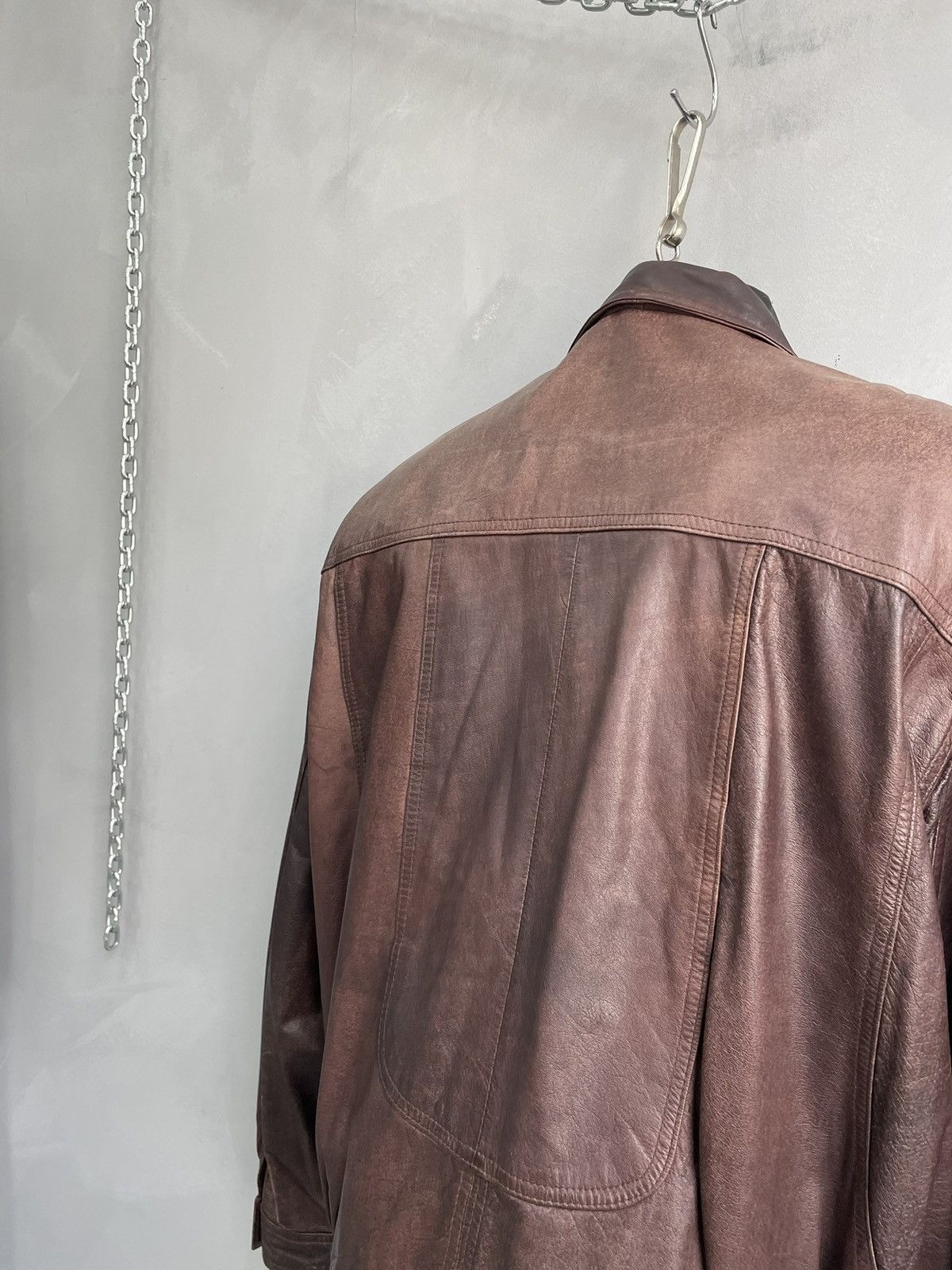 Schott Retro schott style aviation bomber 90s leather jacket y2k Size US L / EU 52-54 / 3 - 13 Thumbnail