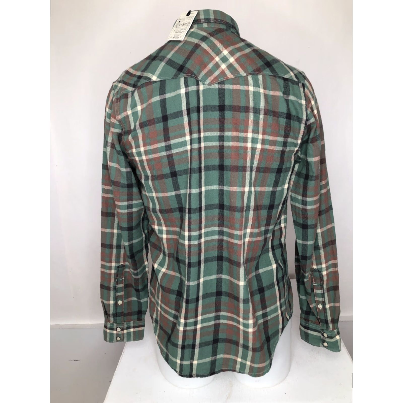 Lucky Brand Lucky Brand Plaid Flannel Western Snap Shirt Mens Sm. Shirt Size US S / EU 44-46 / 1 - 4 Thumbnail