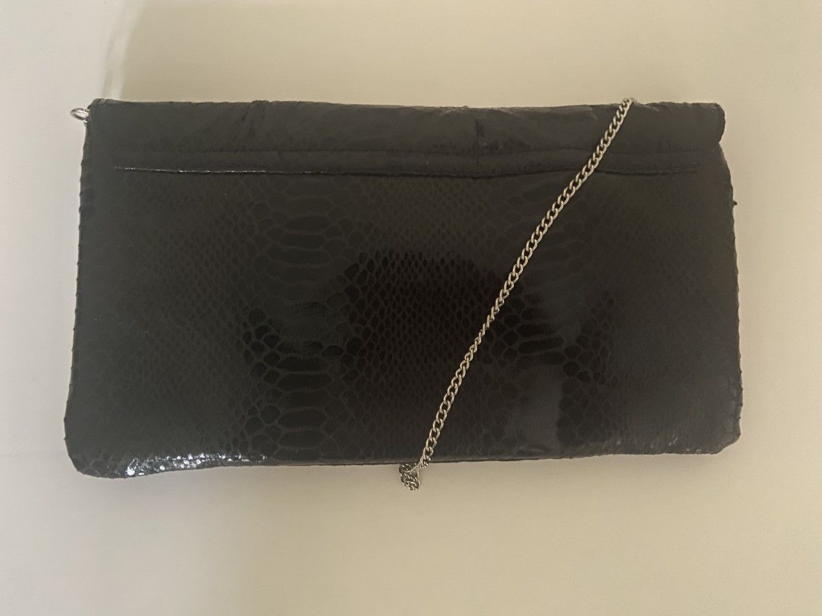 Designer × Other × Vintage Deadstock Jane Norman Black Snake Front Plate Clutch 2009 Size ONE SIZE - 10 Thumbnail