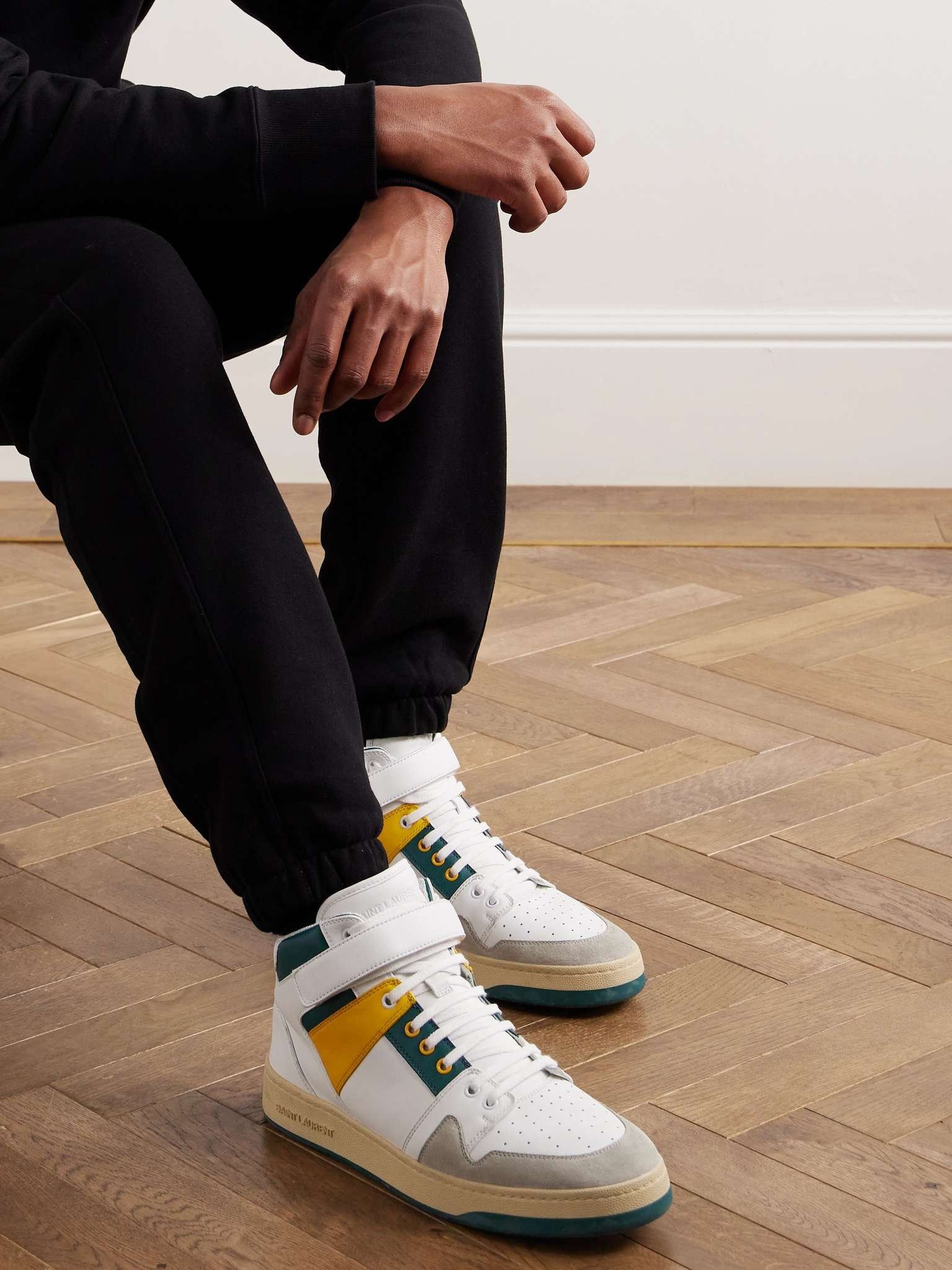 Saint Laurent Paris oc11z1025 757317 LAX Mid Top Sneakers in Multicolor Size US 7 / EU 40 - 2 Thumbnail