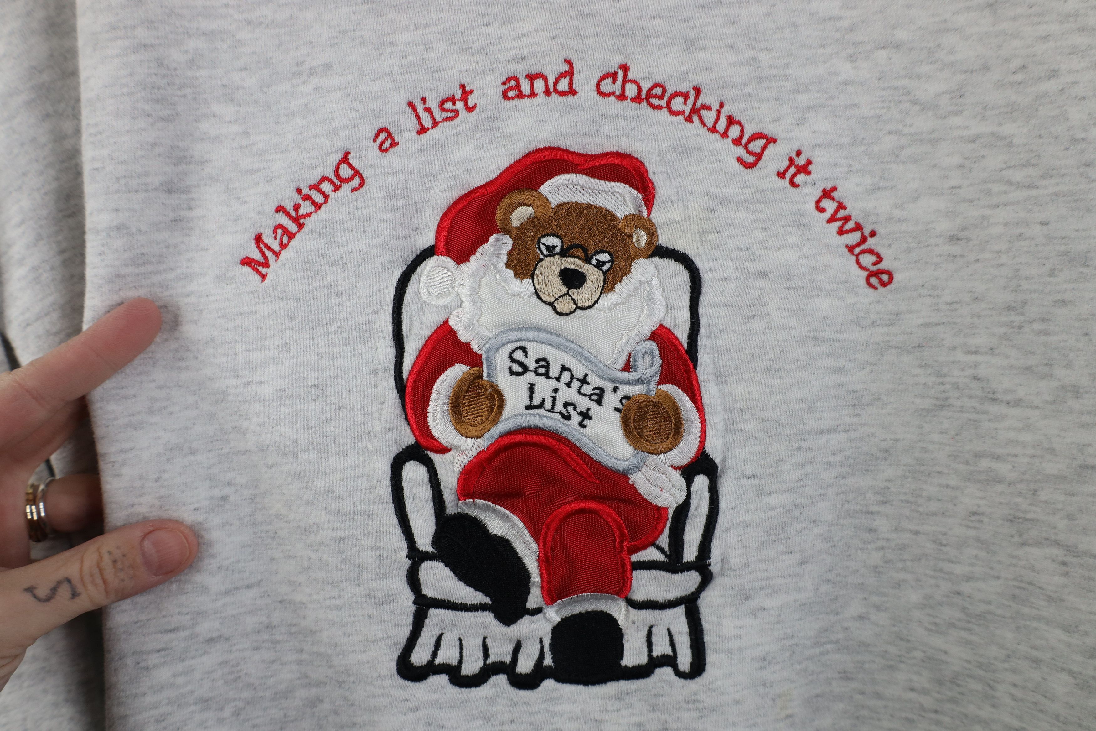 Vintage Vintage 90s Streetwear Babydoll Santa Christmas Sweatshirt Size XL / US 12-14 / IT 48-50 - 4 Thumbnail