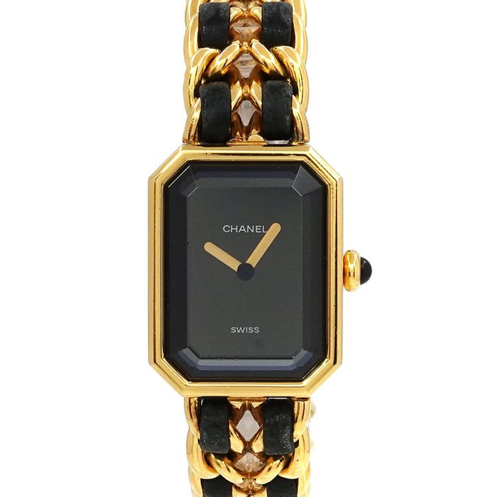 Chanel CHANEL Premiere S size H0001 Vintage Ladies Watch Black Dial ...