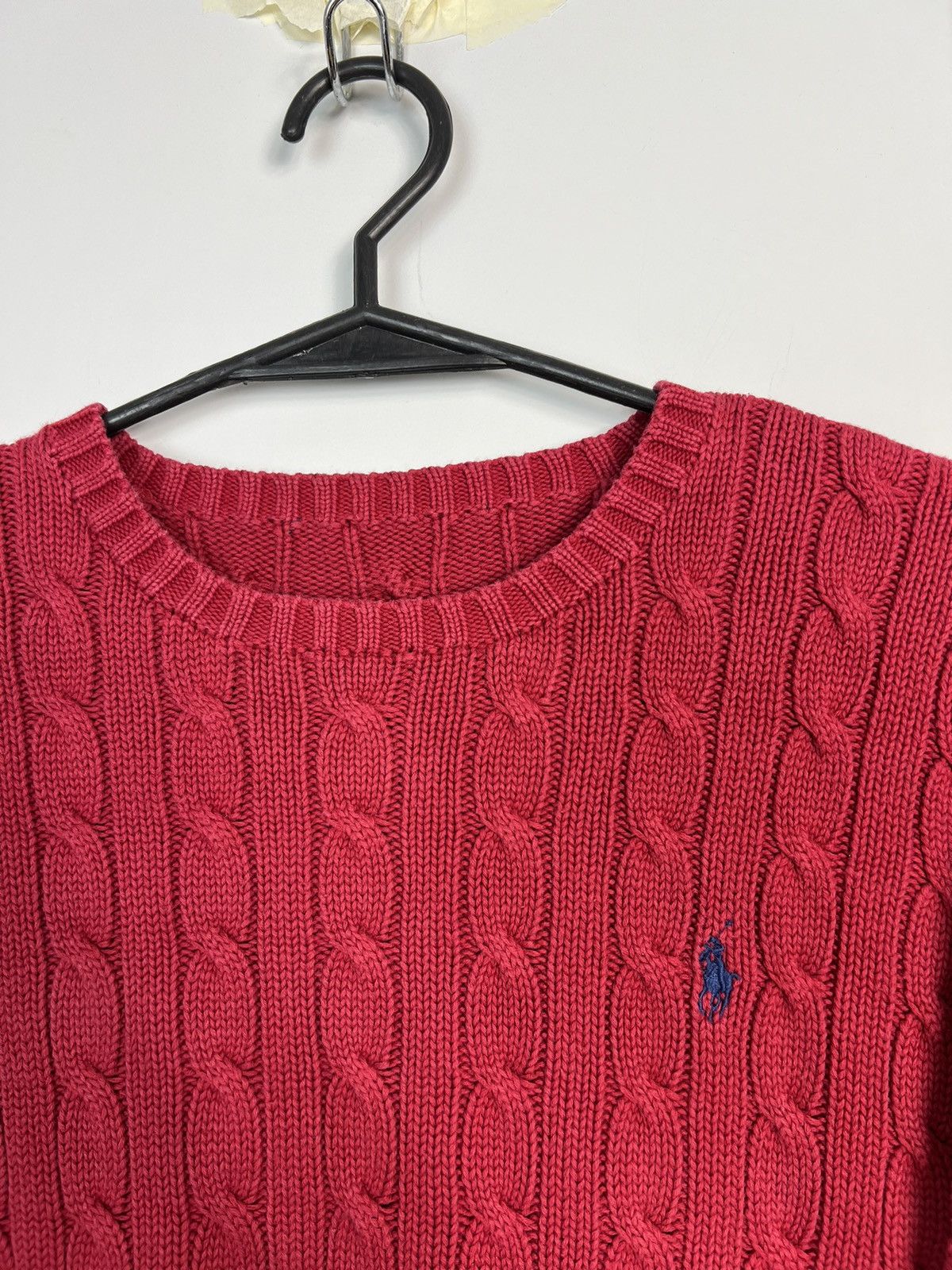 Polo Ralph Lauren × Ralph Lauren Braid Sweater Polo Ralph Lauren Red Women Size M / US 6-8 / IT 42-44 - 2 Thumbnail