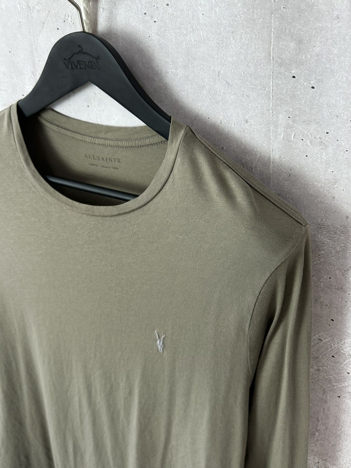 Allsaints Allsaints Tonic Khaki Crew Neck Cotton Long Sleeve Size US L / EU 52-54 / 3 - 5 Thumbnail