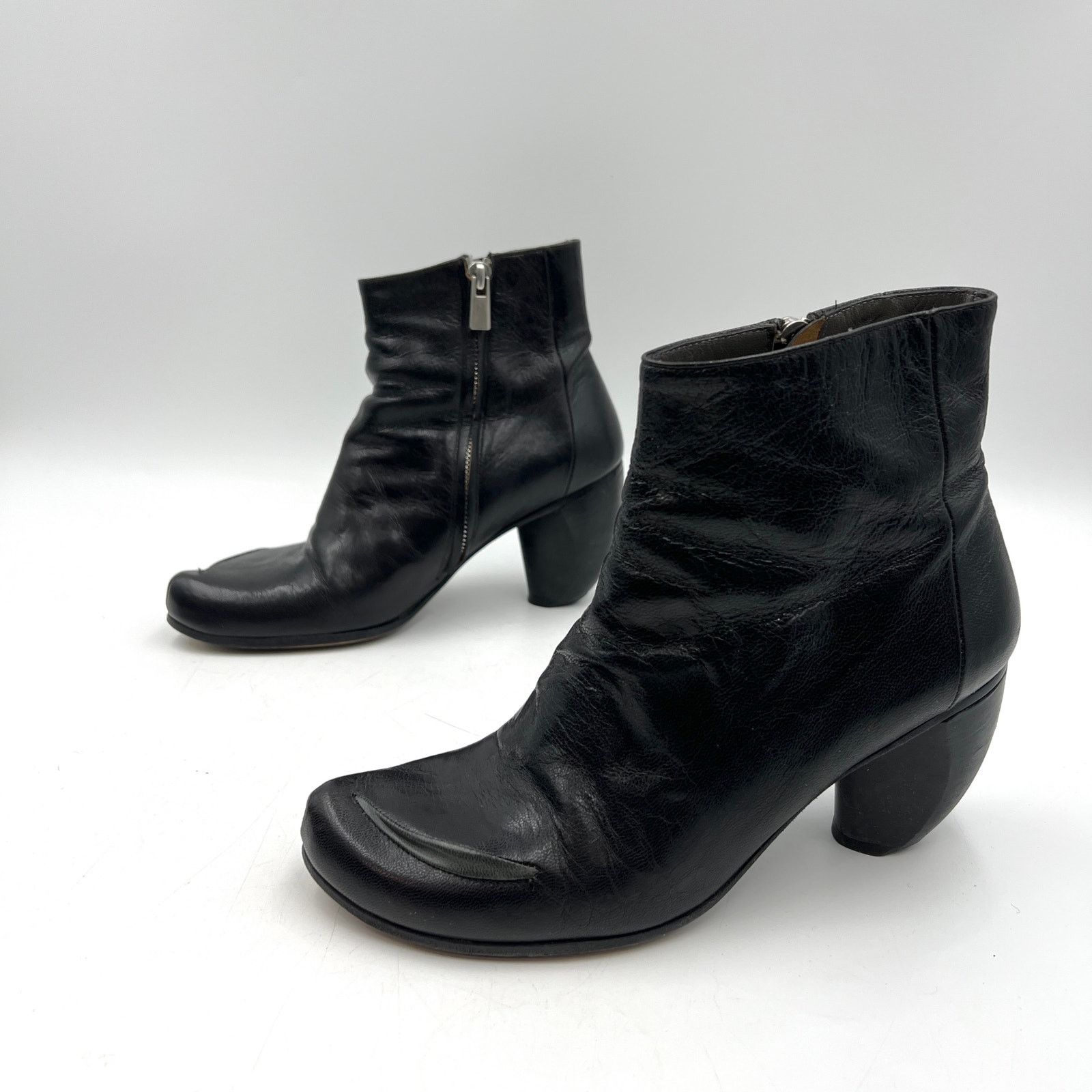 Other Tracey Neuls Black Leather Ankle Booties Dark Academia Size US 7.5 / IT 37.5 - 11 Thumbnail