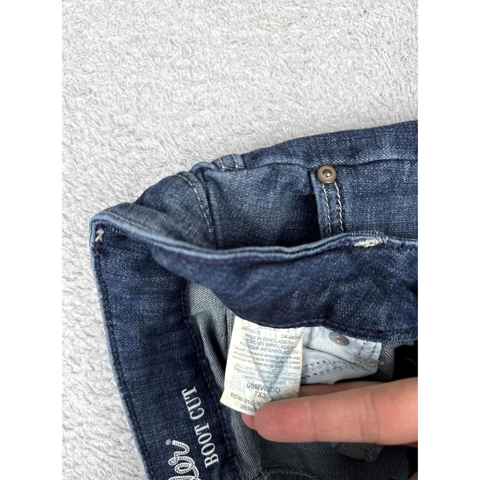 Wrangler Wrangler Jeans Bootcut Juniors 7X30 Blue Medium Wash Low Rise Stretch 28x28 Regular Women Retro Cowboy 5-Pocket Embroidered Denim Pants Size 28" / US 6 / IT 42 - 7 Thumbnail
