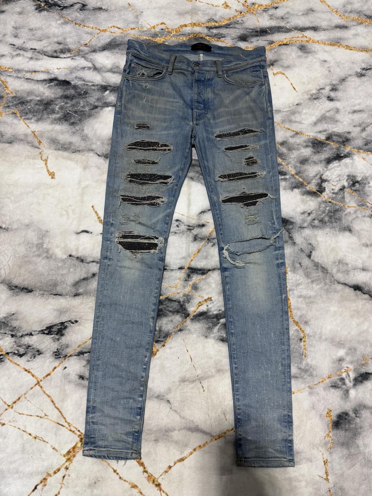Amiri Amiri Thrasher Rainbow Paisley Indigo Denim - Sz31 Size US 31 - 1 Thumbnail