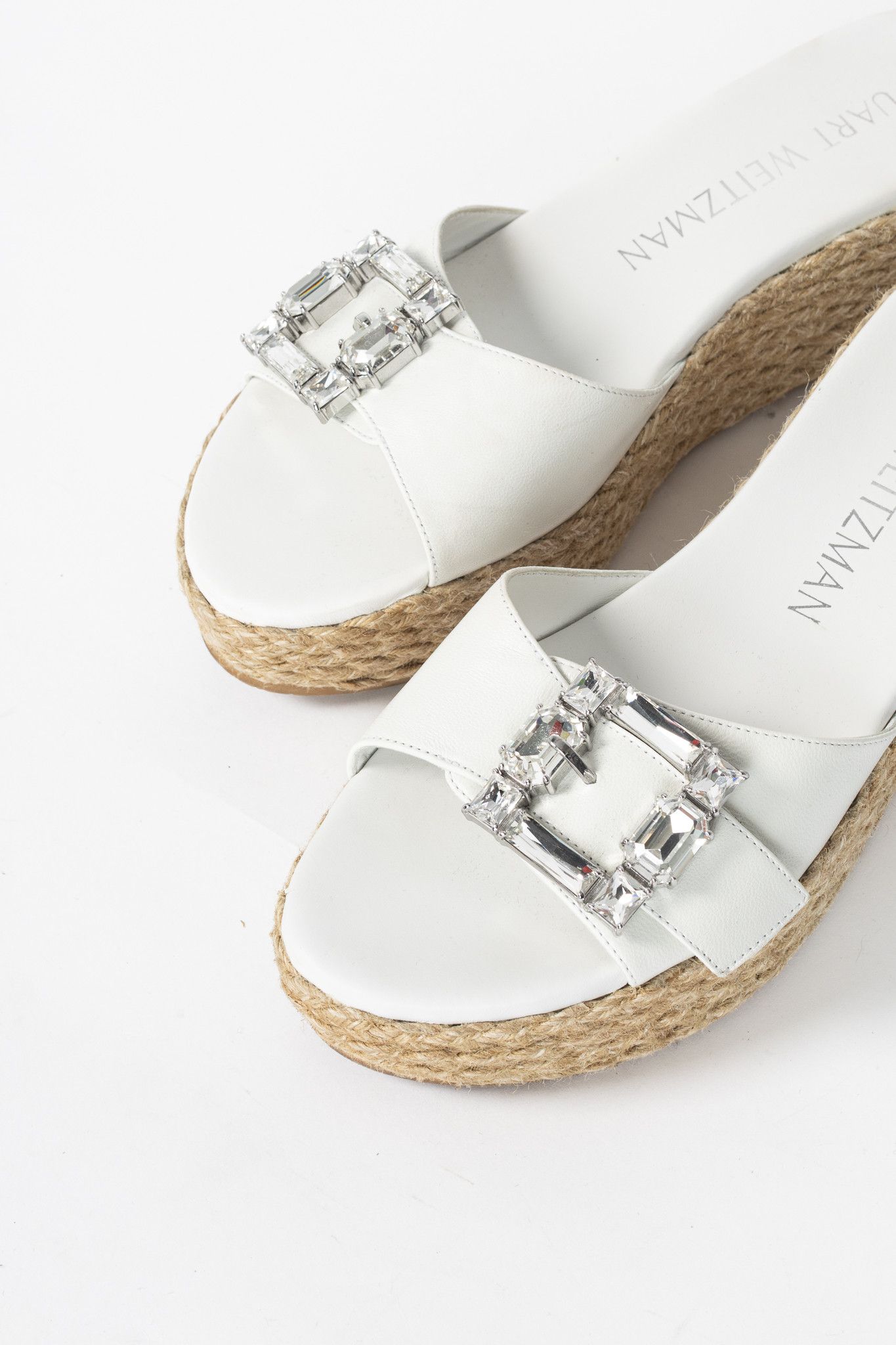 Stuart Weitzman Stuart Weitzman SS23 June 75 Crystal-Buckle Wedge Sandal Size US 7.5 / IT 37.5 - 6 Thumbnail
