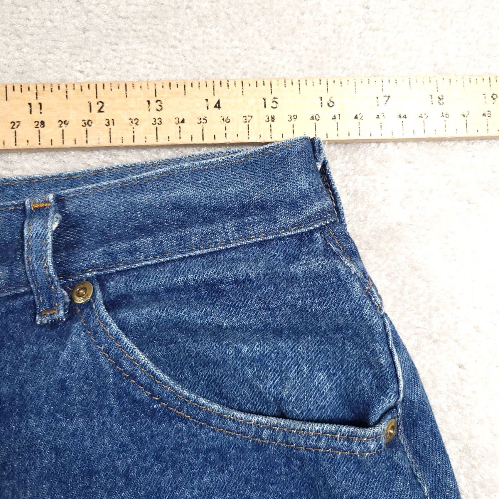 Lee VINTAGE Lee Riders Jeans Tapered Leg Blue Denim Women's 16P Petite Made In USA 90s USA Size 38" / US 16 / IT 52 - 4 Thumbnail
