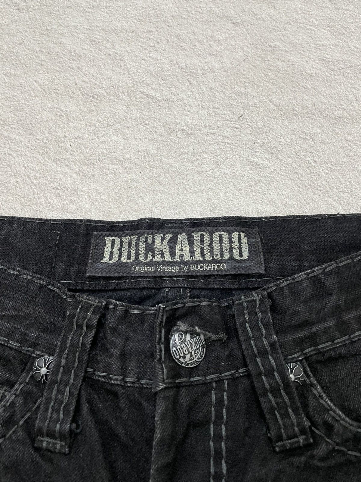 Number (N)ine 2000s Buckaroo Wash Black Denim Grunge Vkei Y2K Tornado LGB Size US 29 - 5 Thumbnail