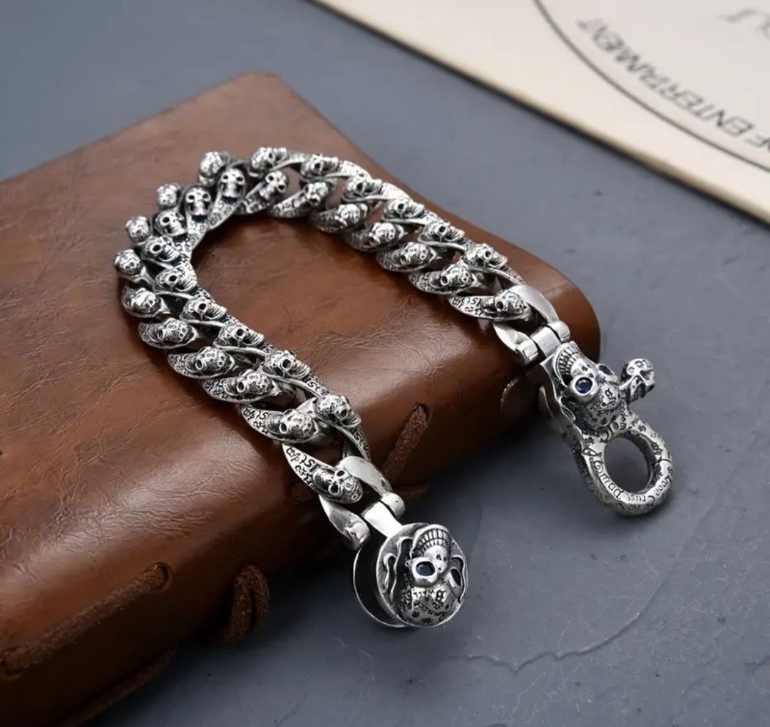 Other Alien Skulls Chain Link Bracelet Clipper Hook Size ONE SIZE - 4 Thumbnail