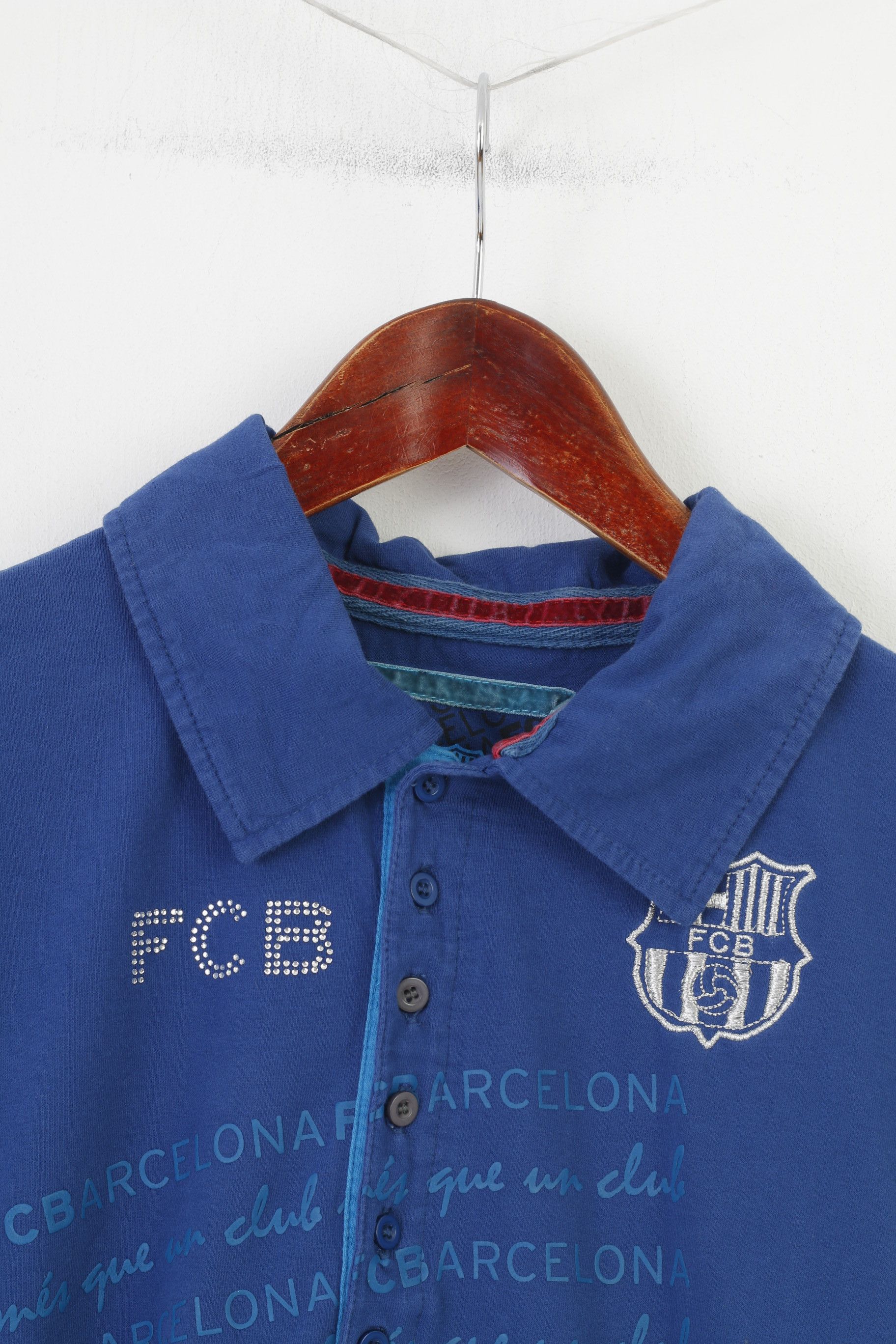 Other FC Barcelona Women L M Polo Shirt Graphic Blue Summer 10399 Size L / US 10 / IT 46 - 2 Thumbnail